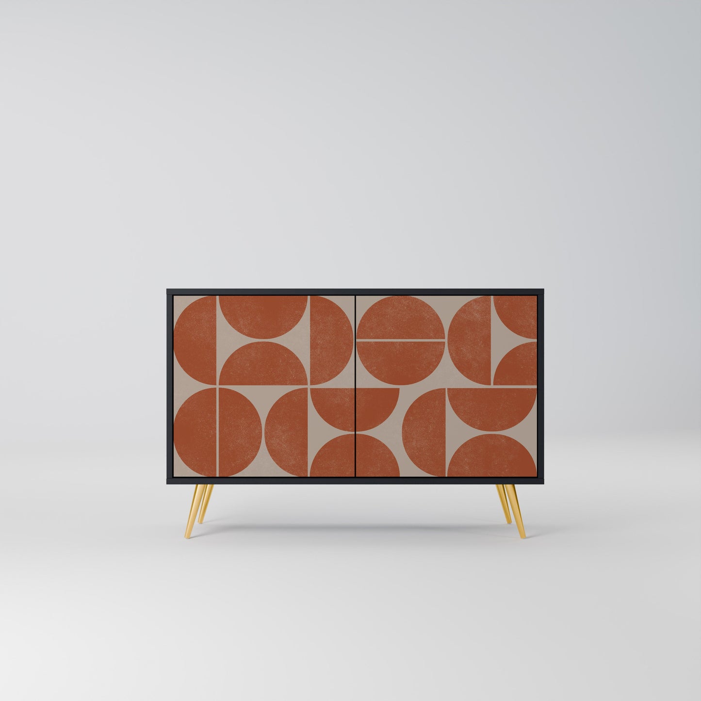 Credenza a 2 ante REPETITION COMPULSION in finitura nera