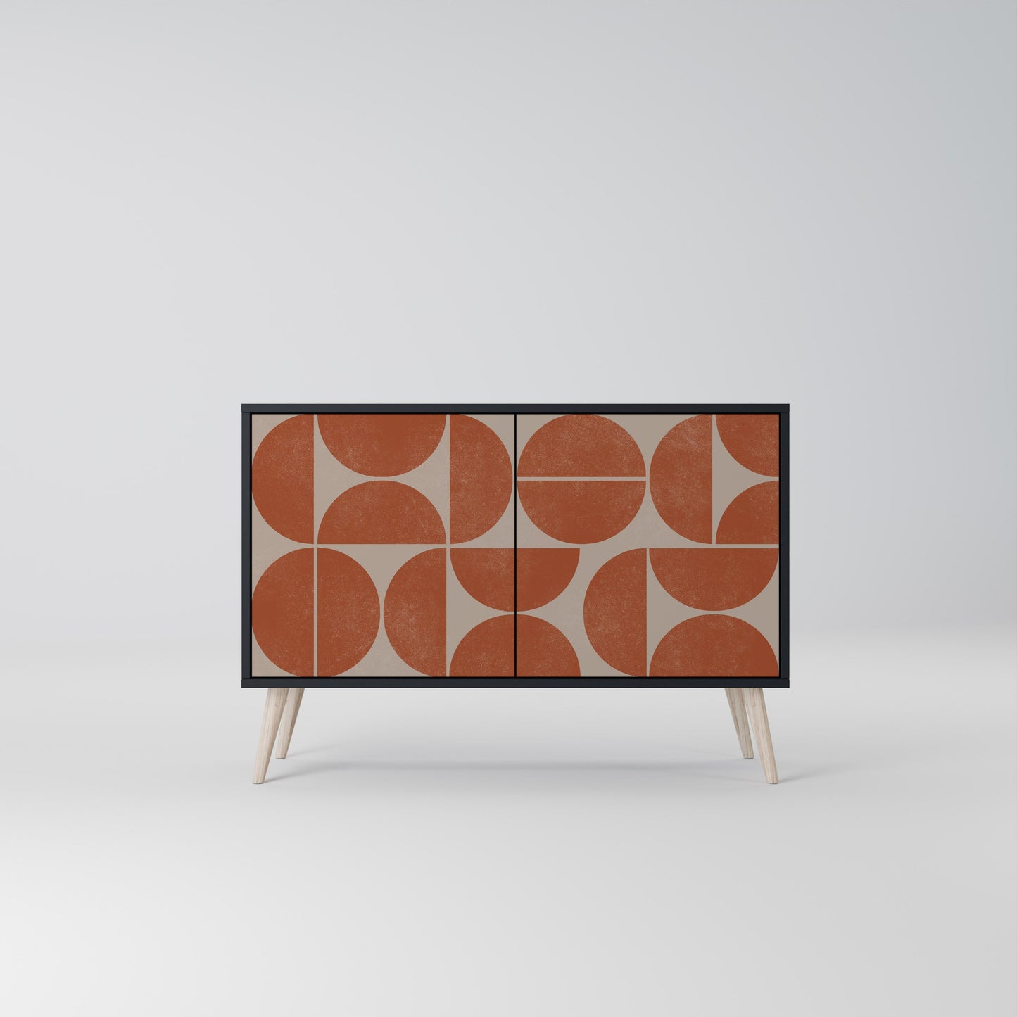 Credenza a 2 ante REPETITION COMPULSION in finitura nera