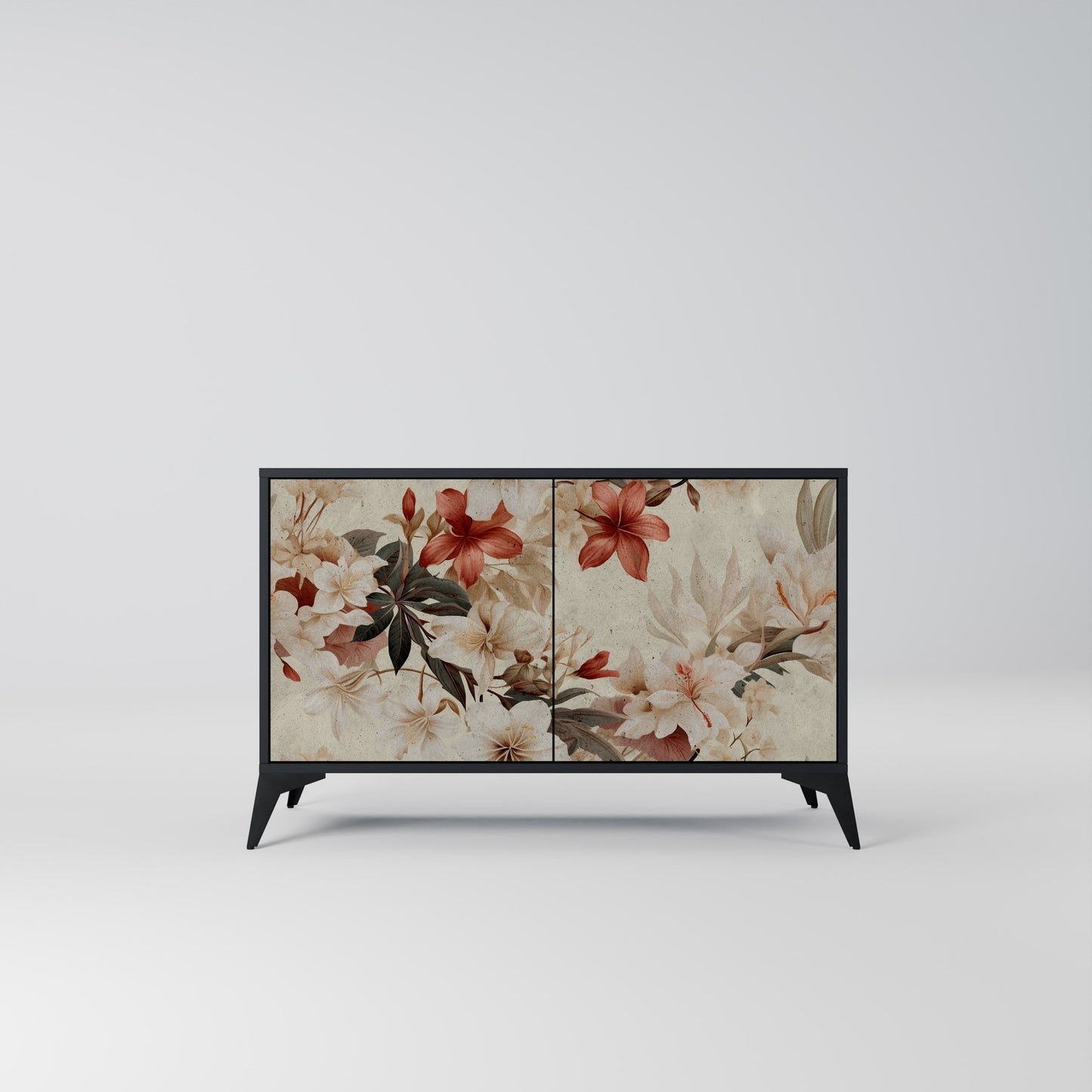 Credenza a 2 ante PETAL HARMONY in finitura nera