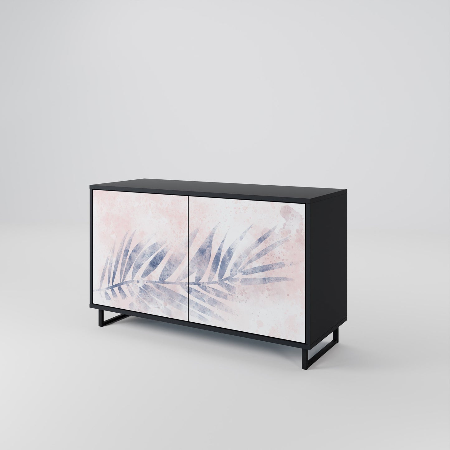 Credenza TIMELESS FLOAT a 2 ante in finitura nera