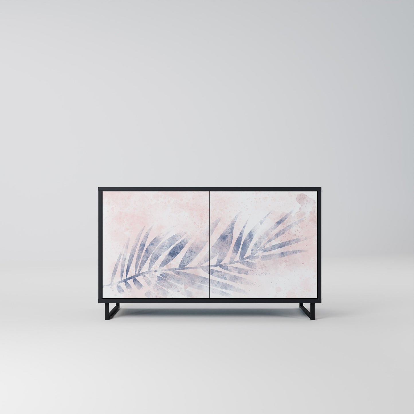 Credenza TIMELESS FLOAT a 2 ante in finitura nera