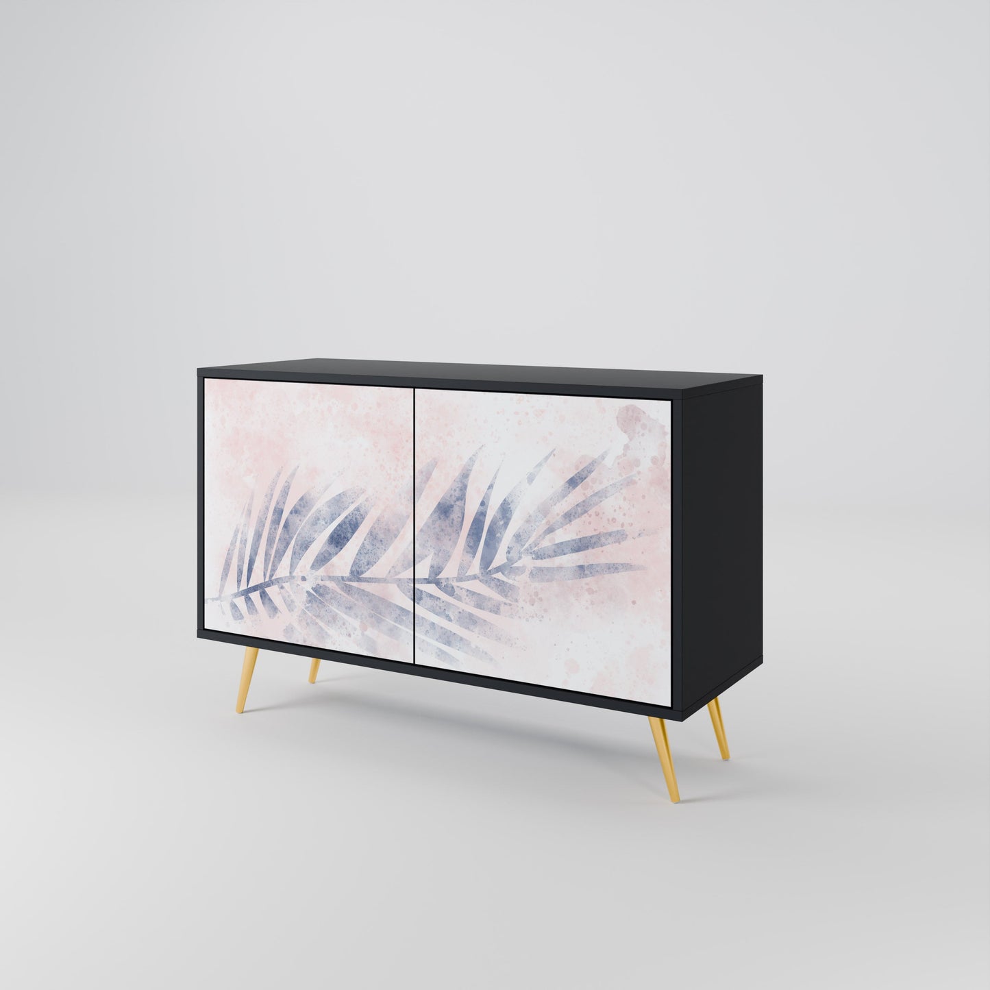 Credenza TIMELESS FLOAT a 2 ante in finitura nera