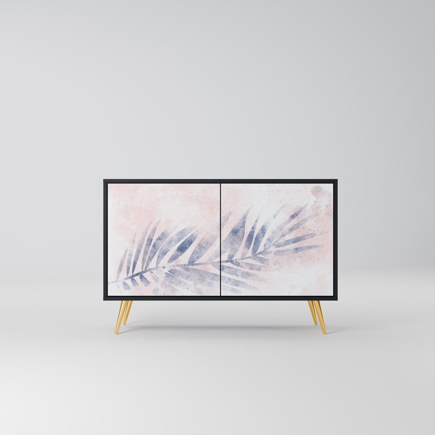 Credenza TIMELESS FLOAT a 2 ante in finitura nera