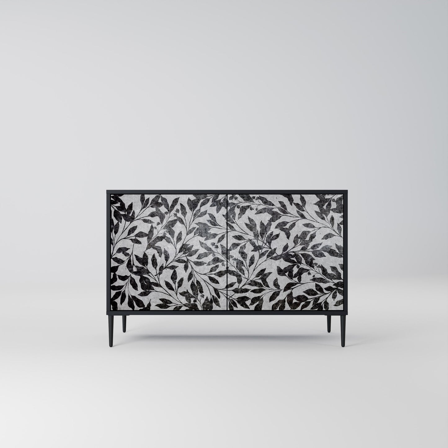 Credenza CHARCOAL SPROUT a 2 ante con finitura nera