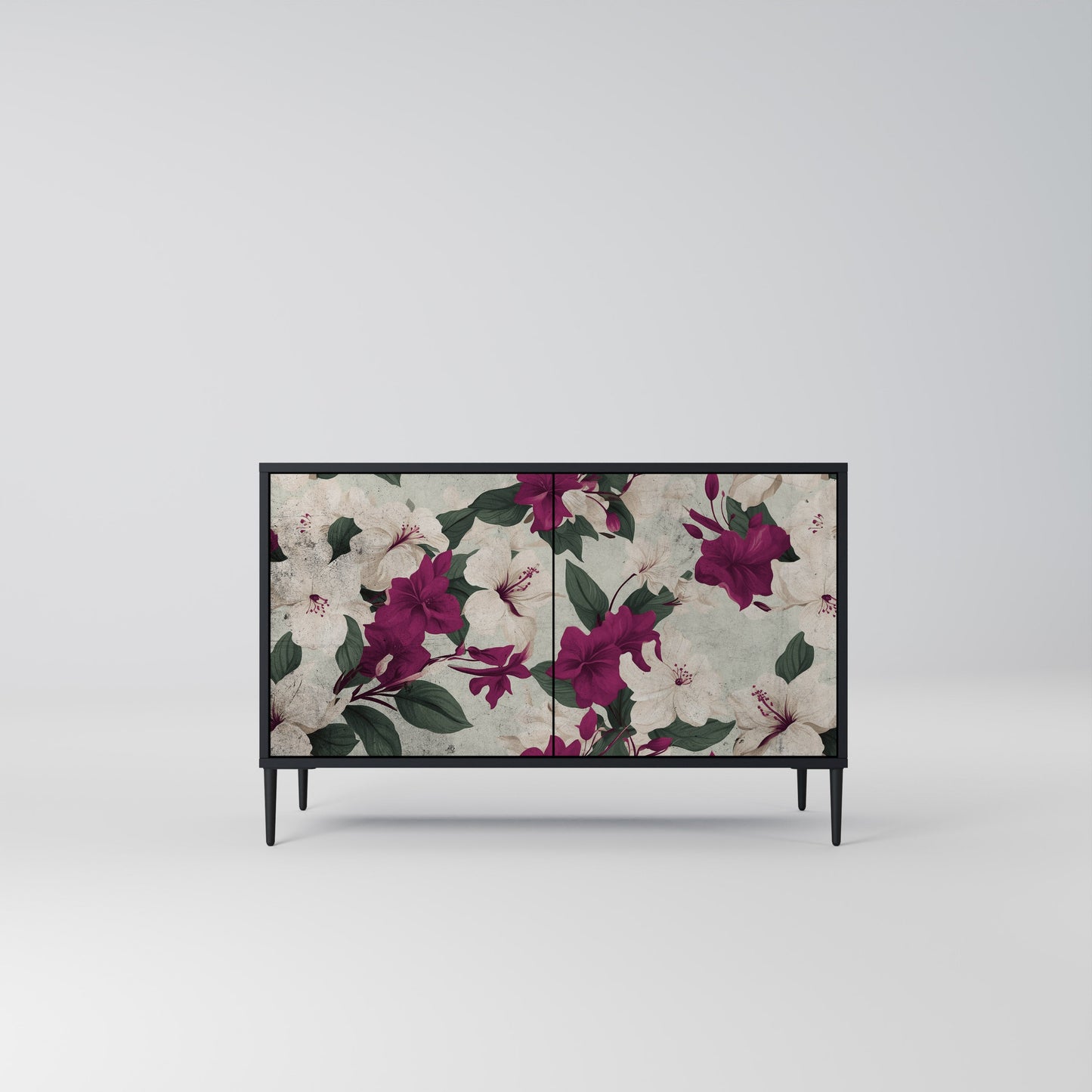 Credenza a 2 ante FLOWERET DREAM in finitura nera