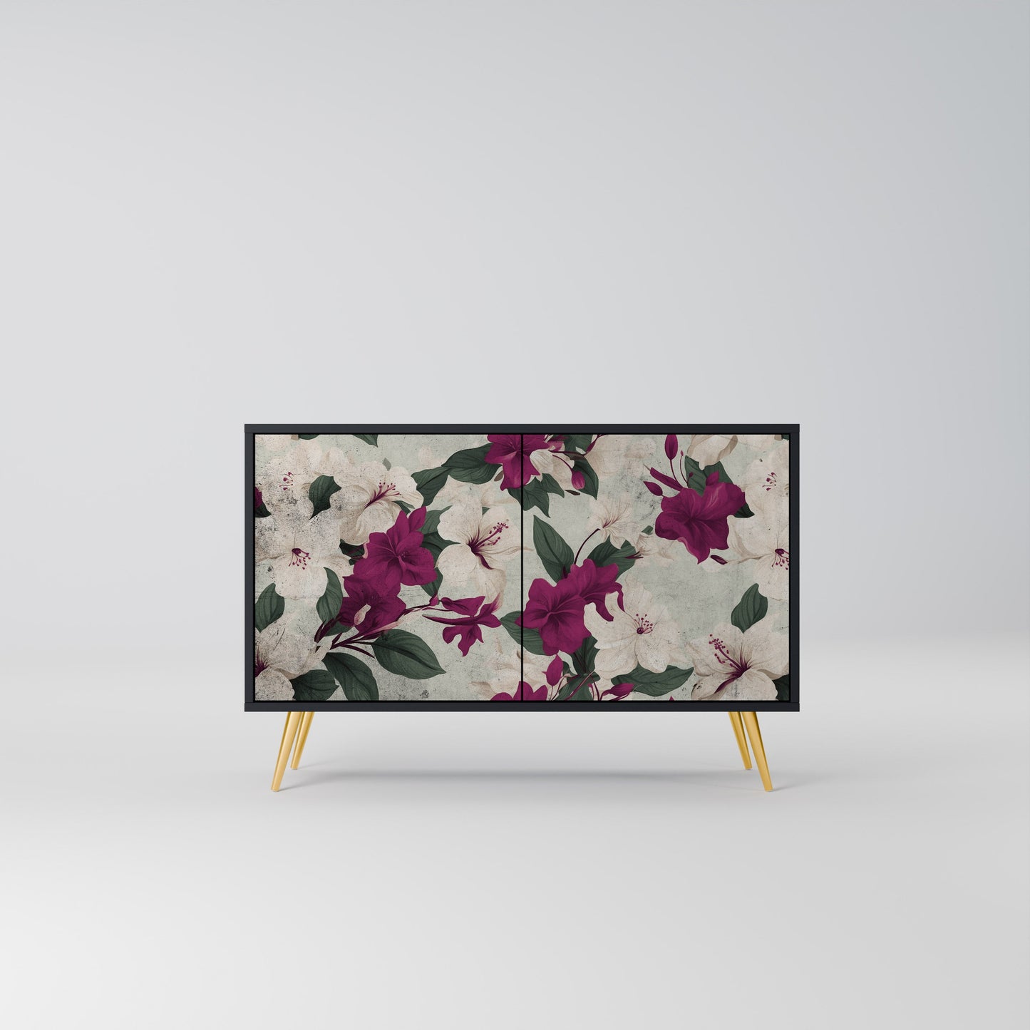 Credenza a 2 ante FLOWERET DREAM in finitura nera