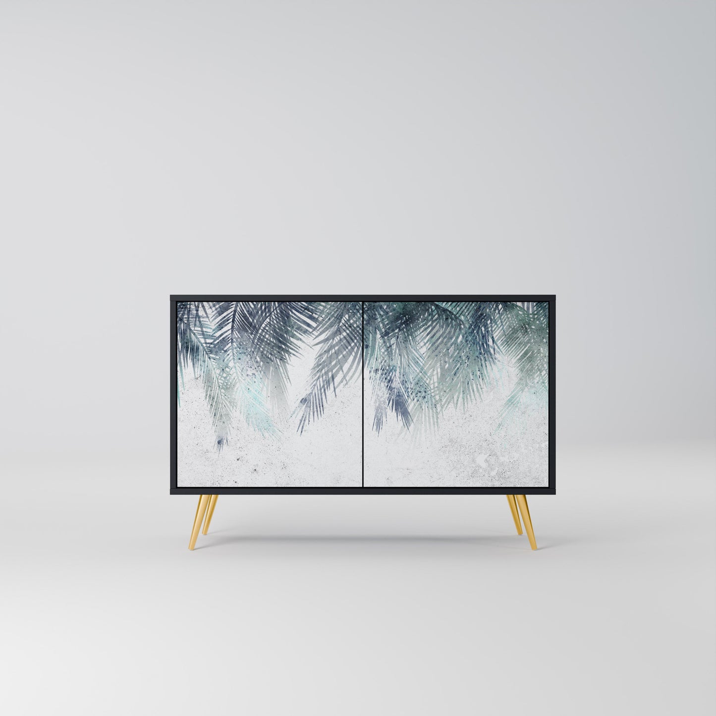 Credenza PALM VEIL a 2 ante in finitura nera