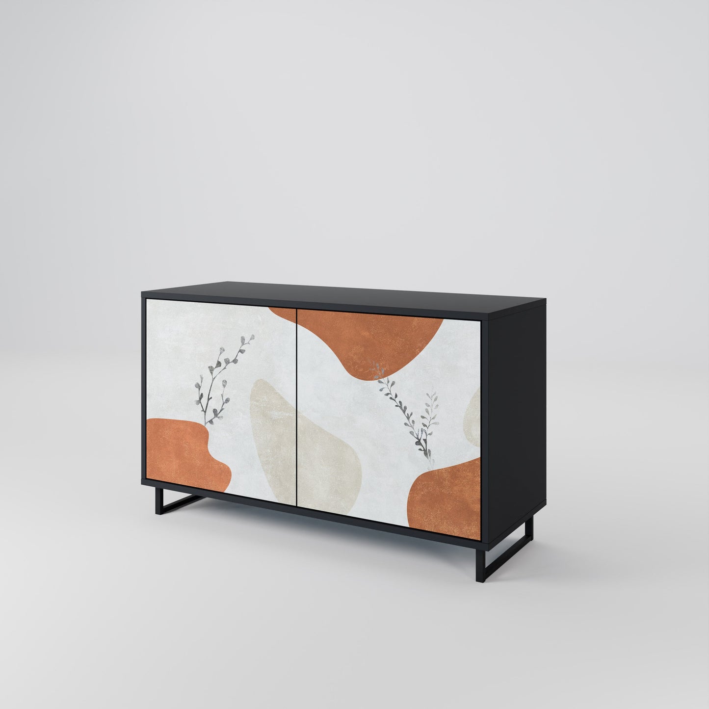 Credenza TRANQUIL TWIG a 2 ante in finitura nera