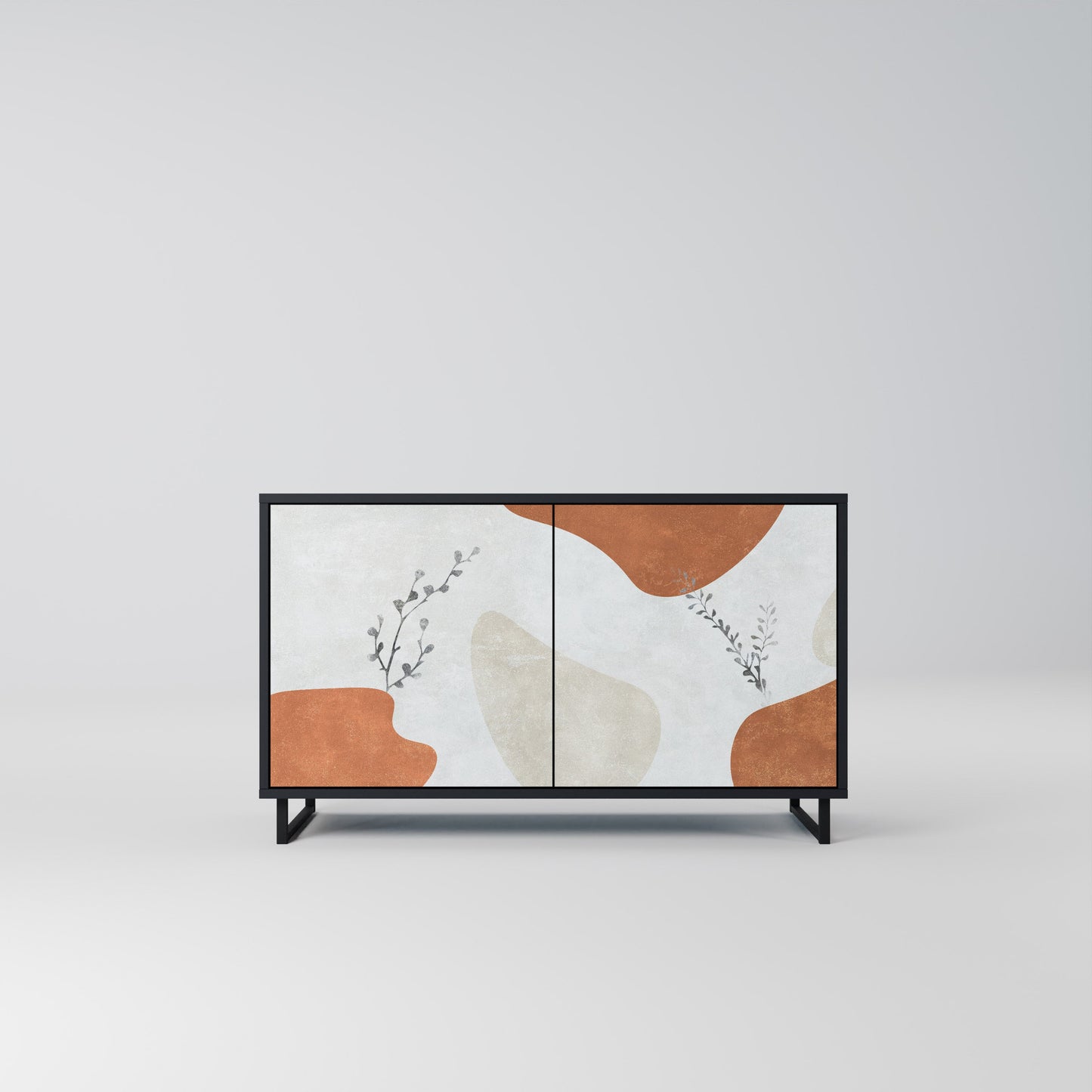 Credenza TRANQUIL TWIG a 2 ante in finitura nera