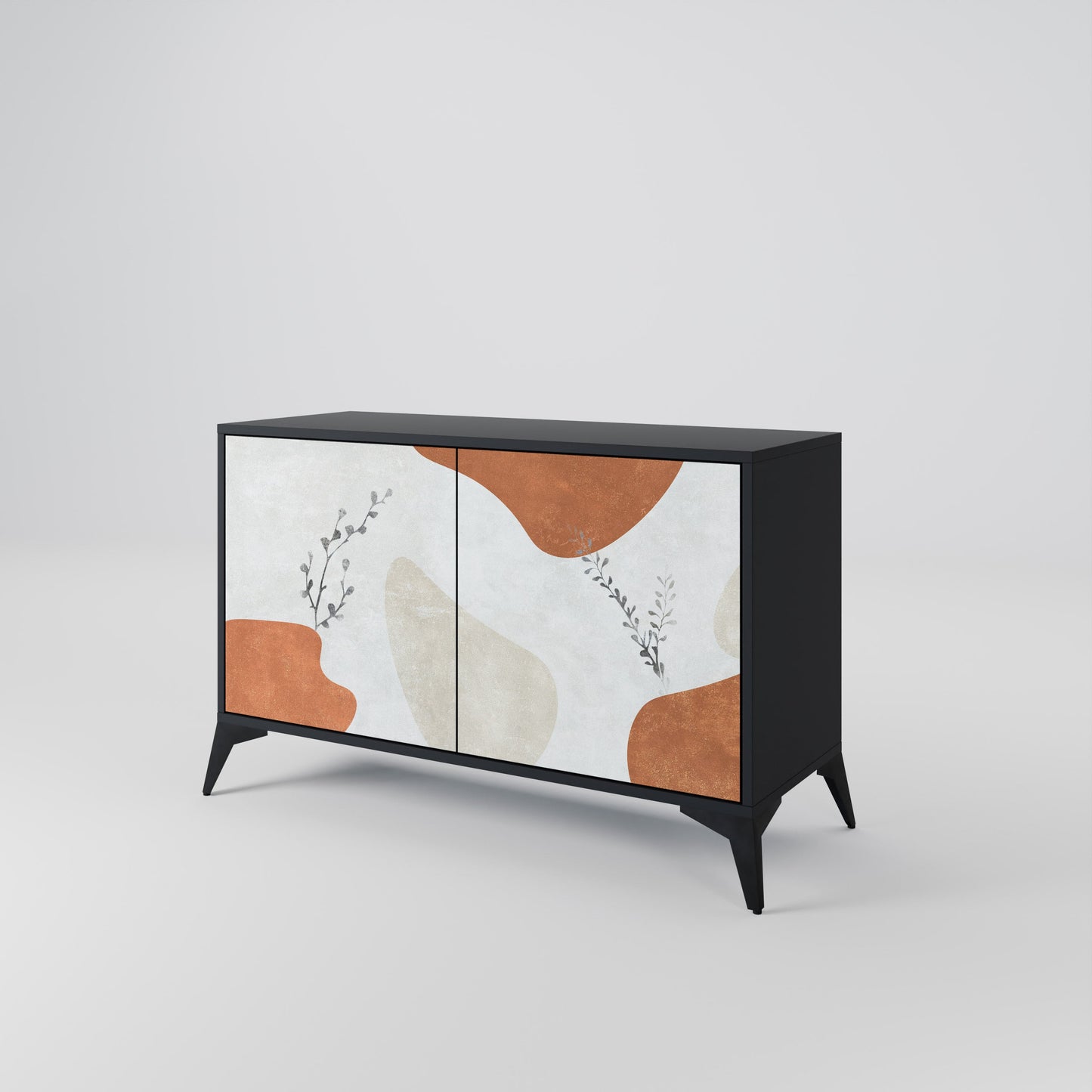 Credenza TRANQUIL TWIG a 2 ante in finitura nera