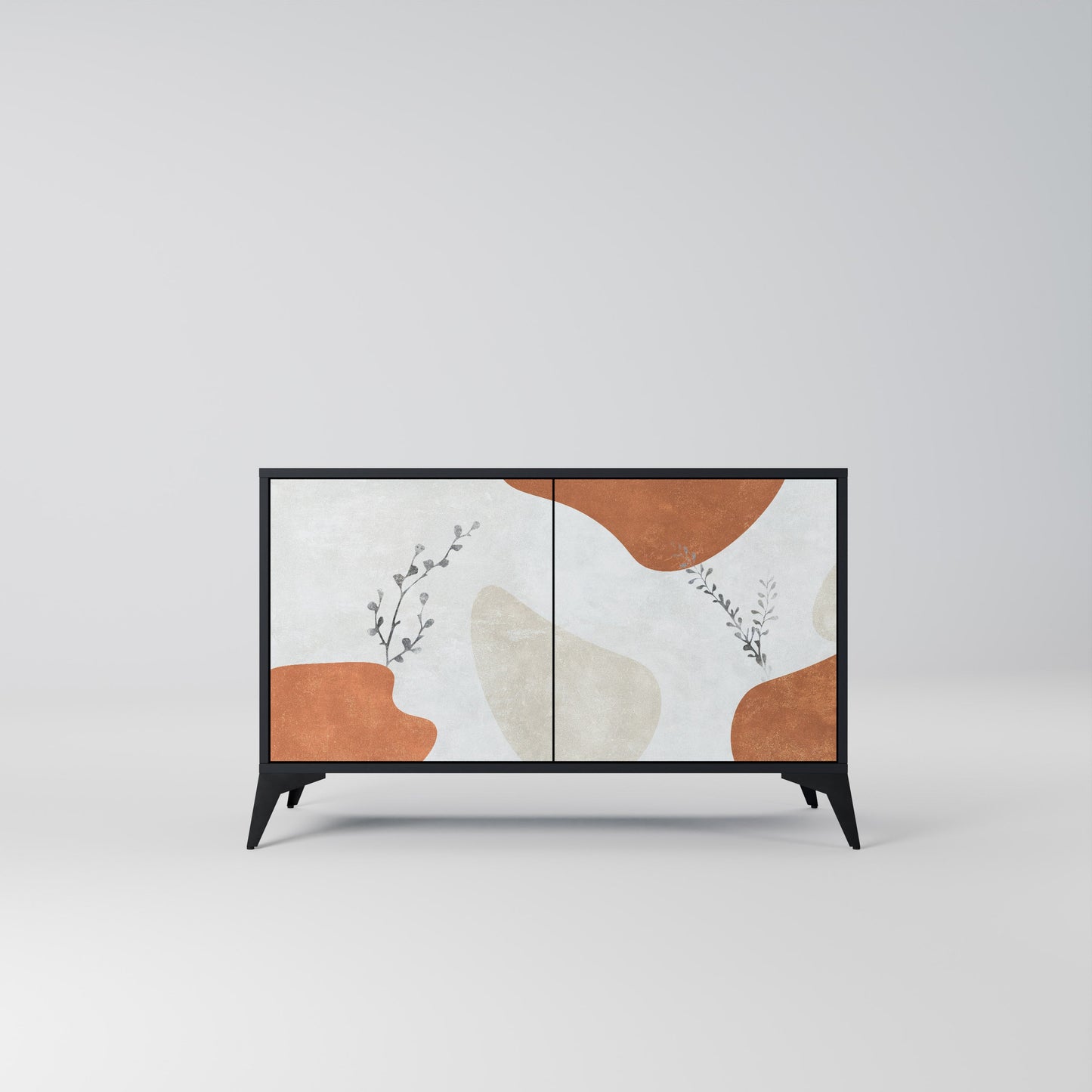 Credenza TRANQUIL TWIG a 2 ante in finitura nera
