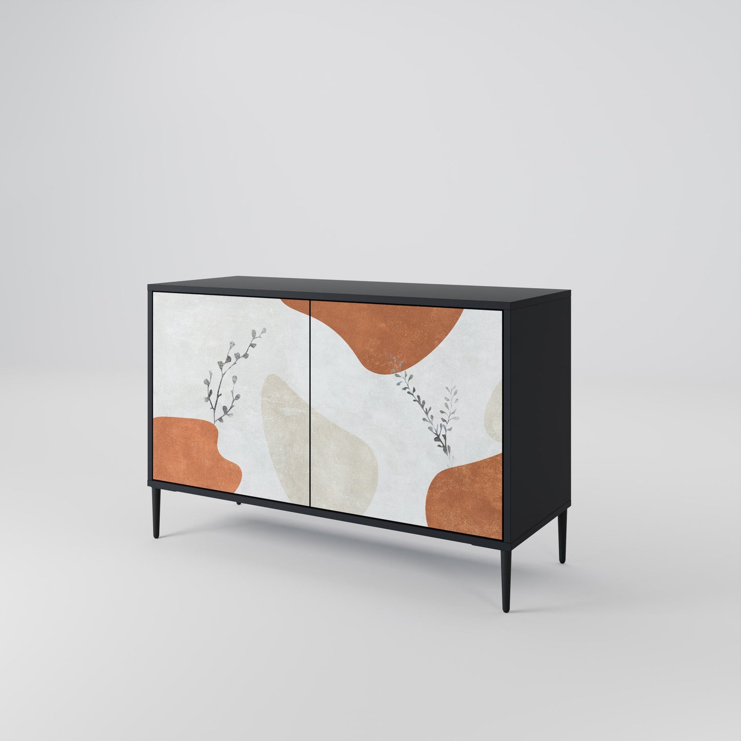 Credenza TRANQUIL TWIG a 2 ante in finitura nera
