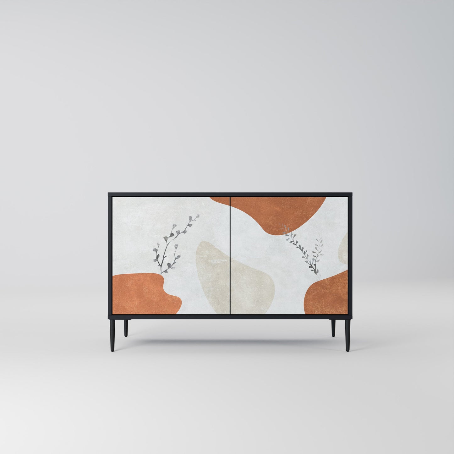 Credenza TRANQUIL TWIG a 2 ante in finitura nera