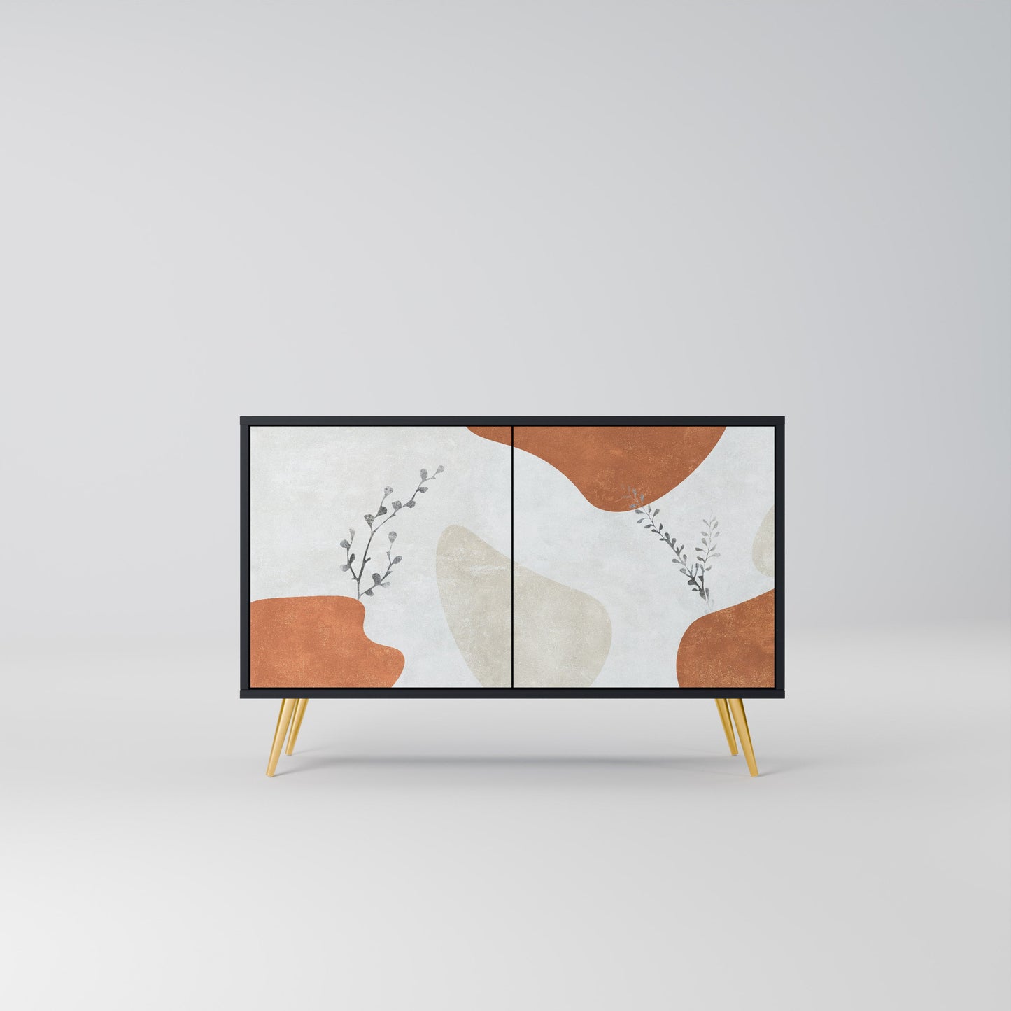 Credenza TRANQUIL TWIG a 2 ante in finitura nera
