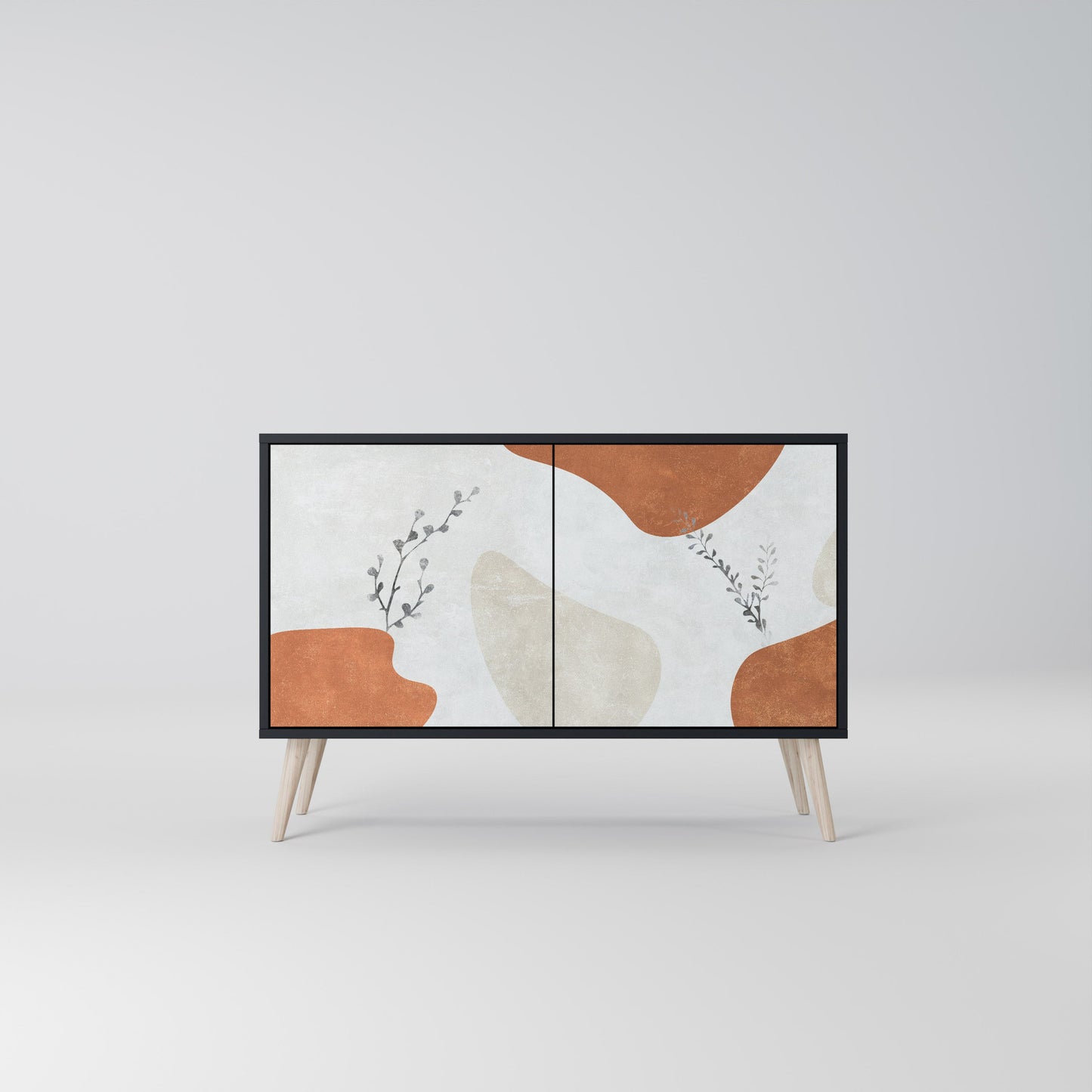 Credenza TRANQUIL TWIG a 2 ante in finitura nera