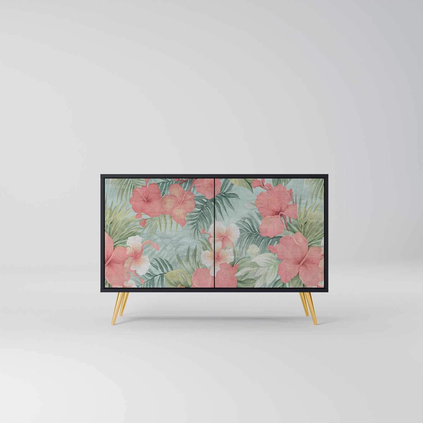 Credenza a 2 ante HAWAIIAN SPIRIT in finitura nera