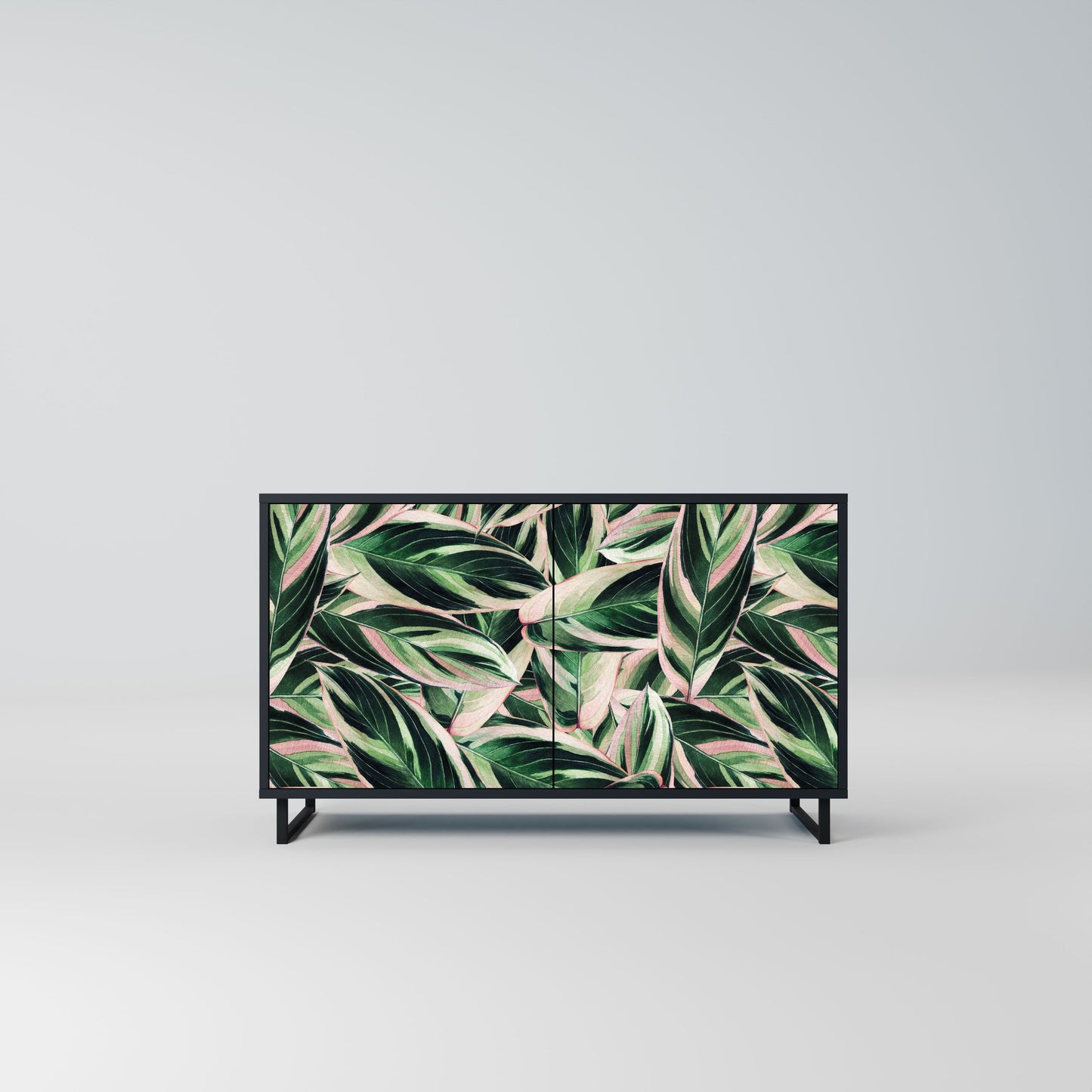 Credenza EERIE STROMANTHE a 2 ante in finitura nera