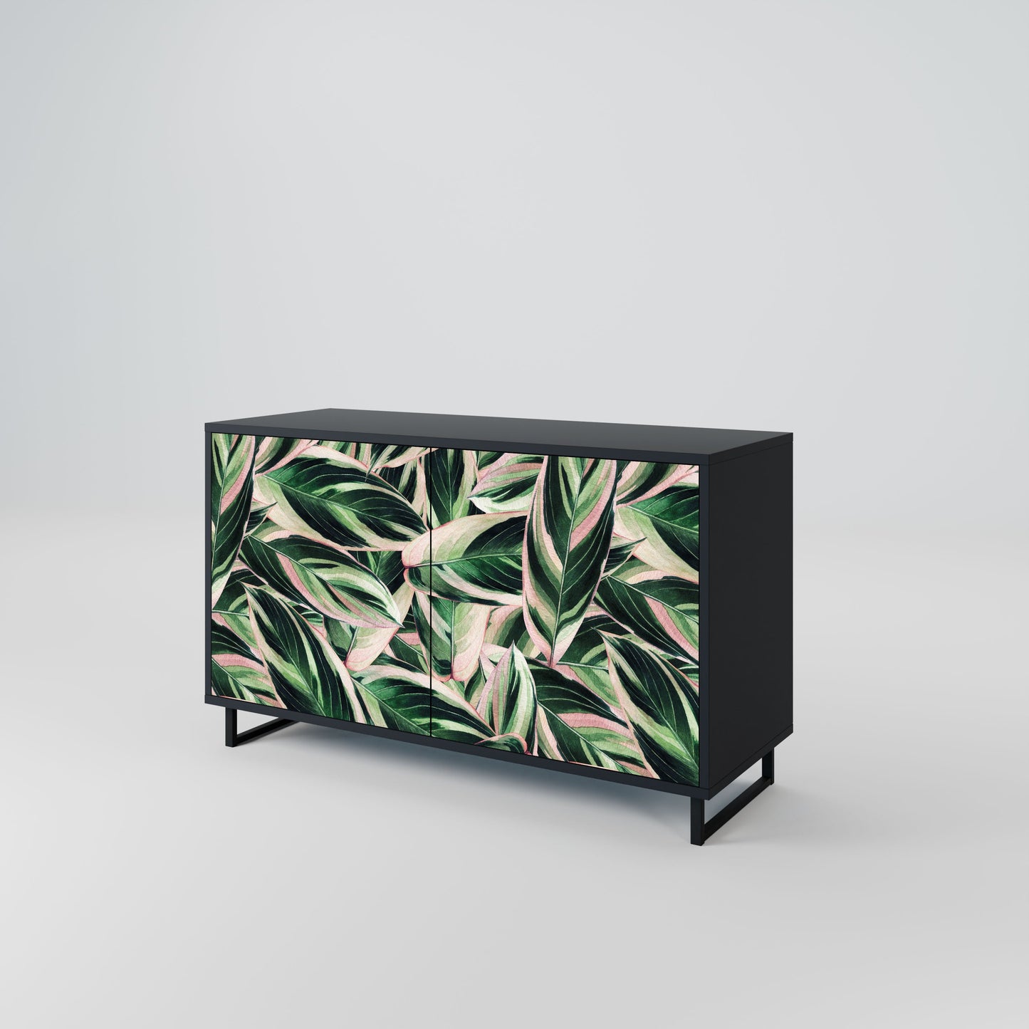 Credenza EERIE STROMANTHE a 2 ante in finitura nera