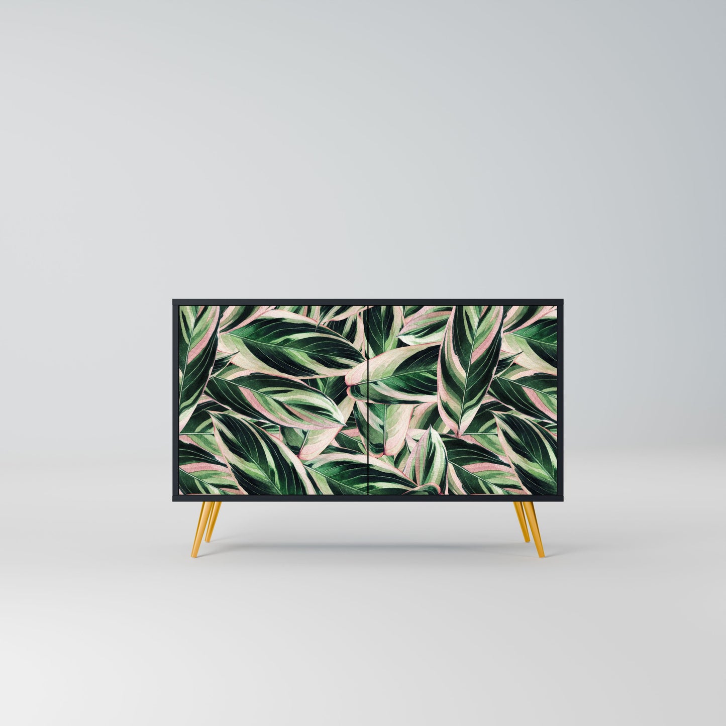 Credenza EERIE STROMANTHE a 2 ante in finitura nera