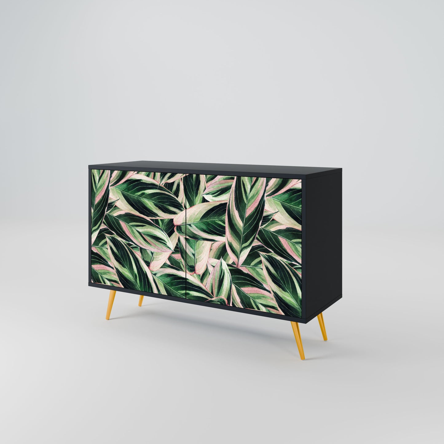 Credenza EERIE STROMANTHE a 2 ante in finitura nera