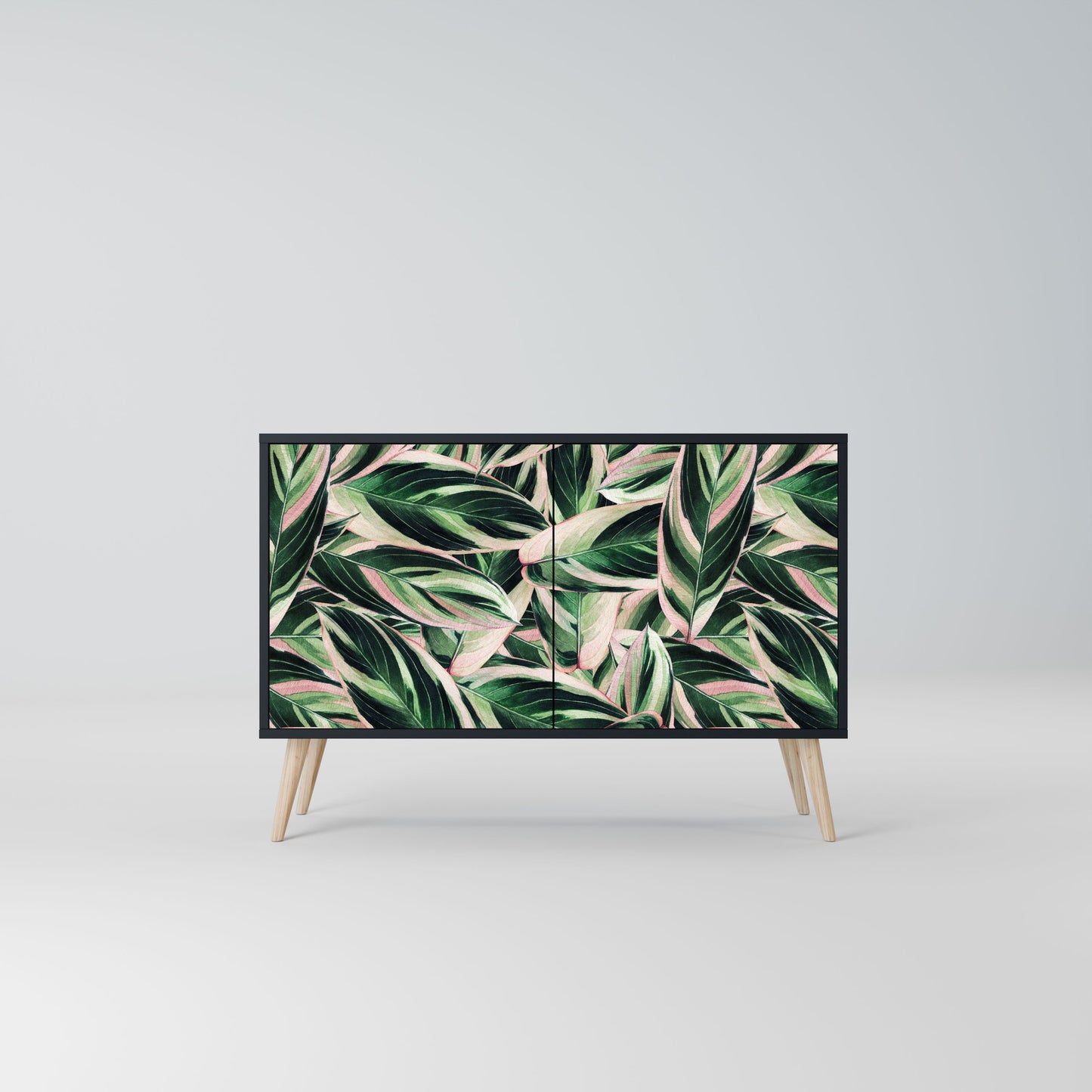 Credenza EERIE STROMANTHE a 2 ante in finitura nera
