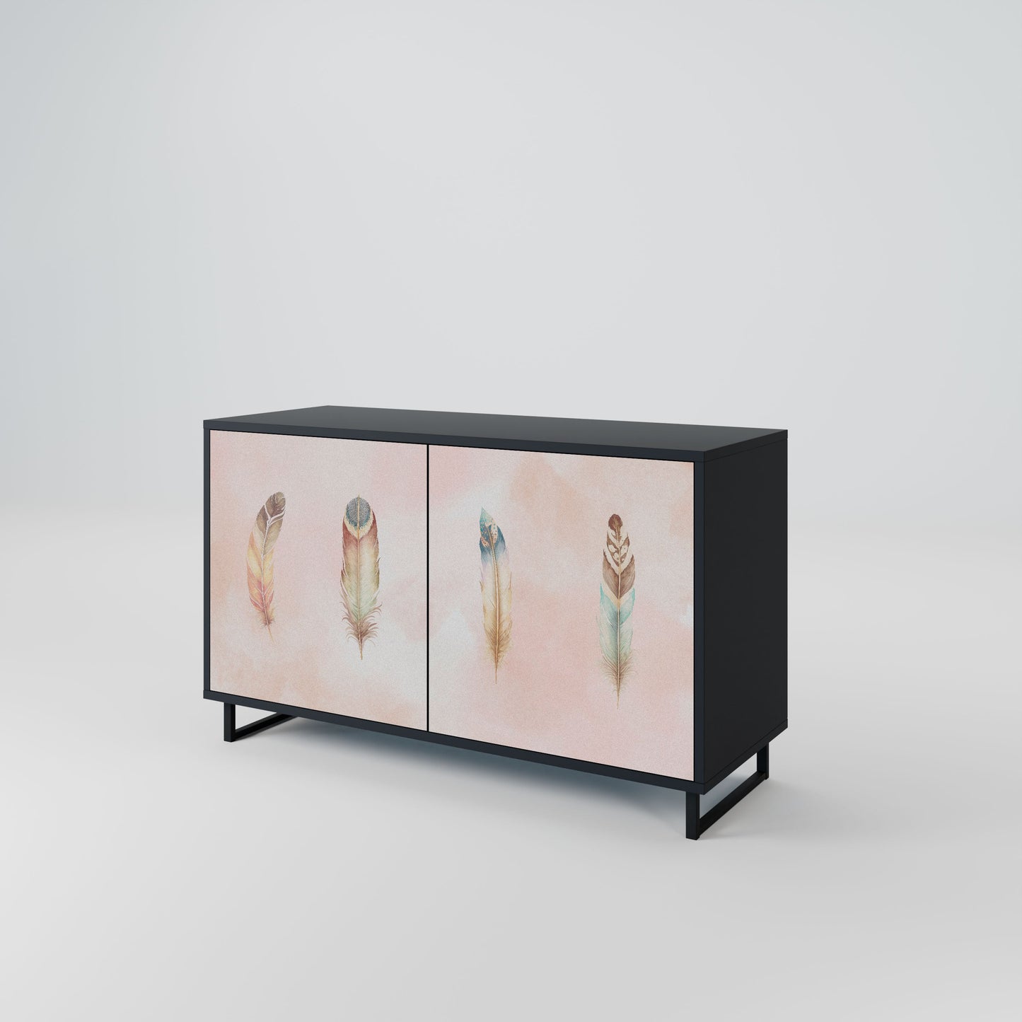 Credenza a 2 ante THE DELIQUESCE in finitura nera