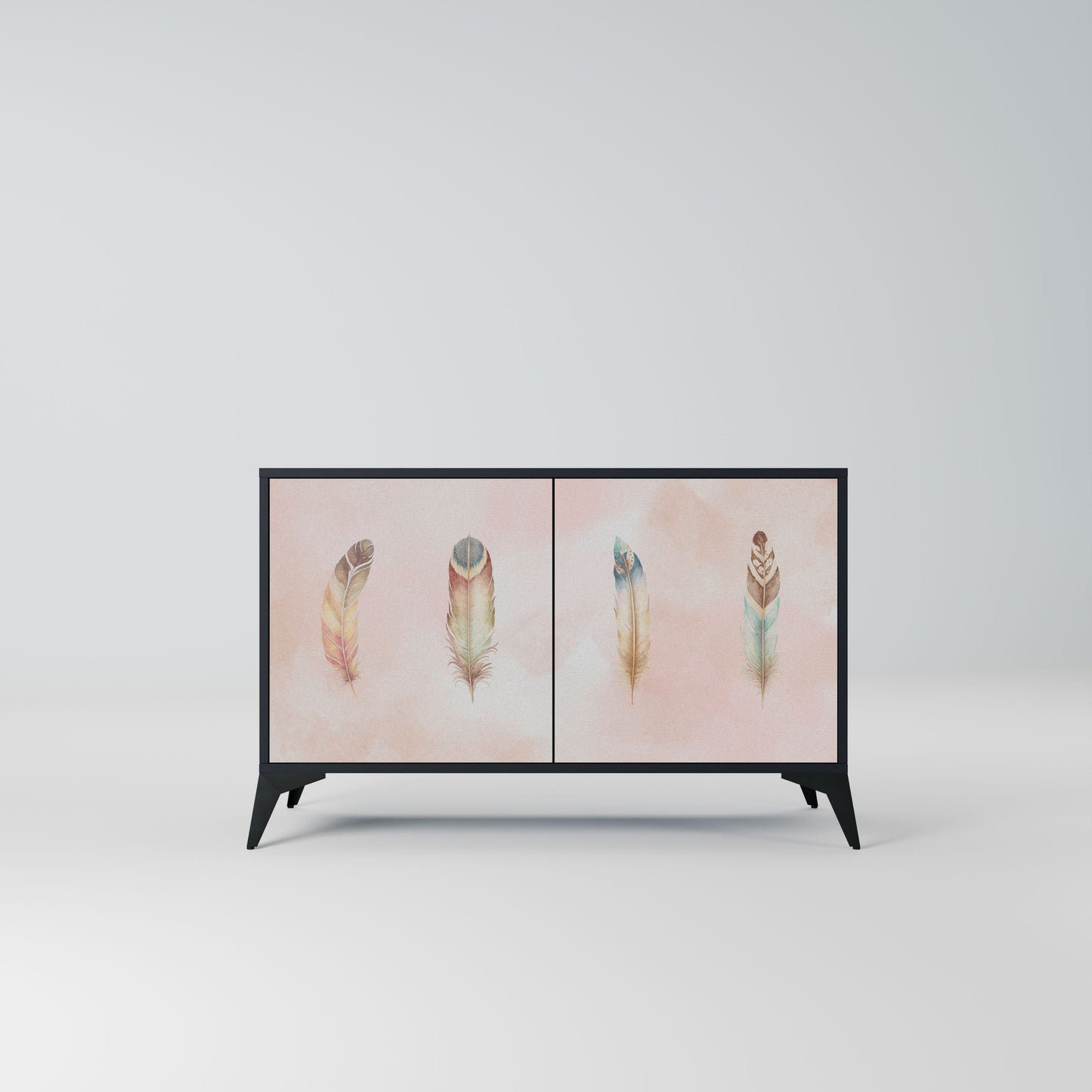 Credenza a 2 ante THE DELIQUESCE in finitura nera