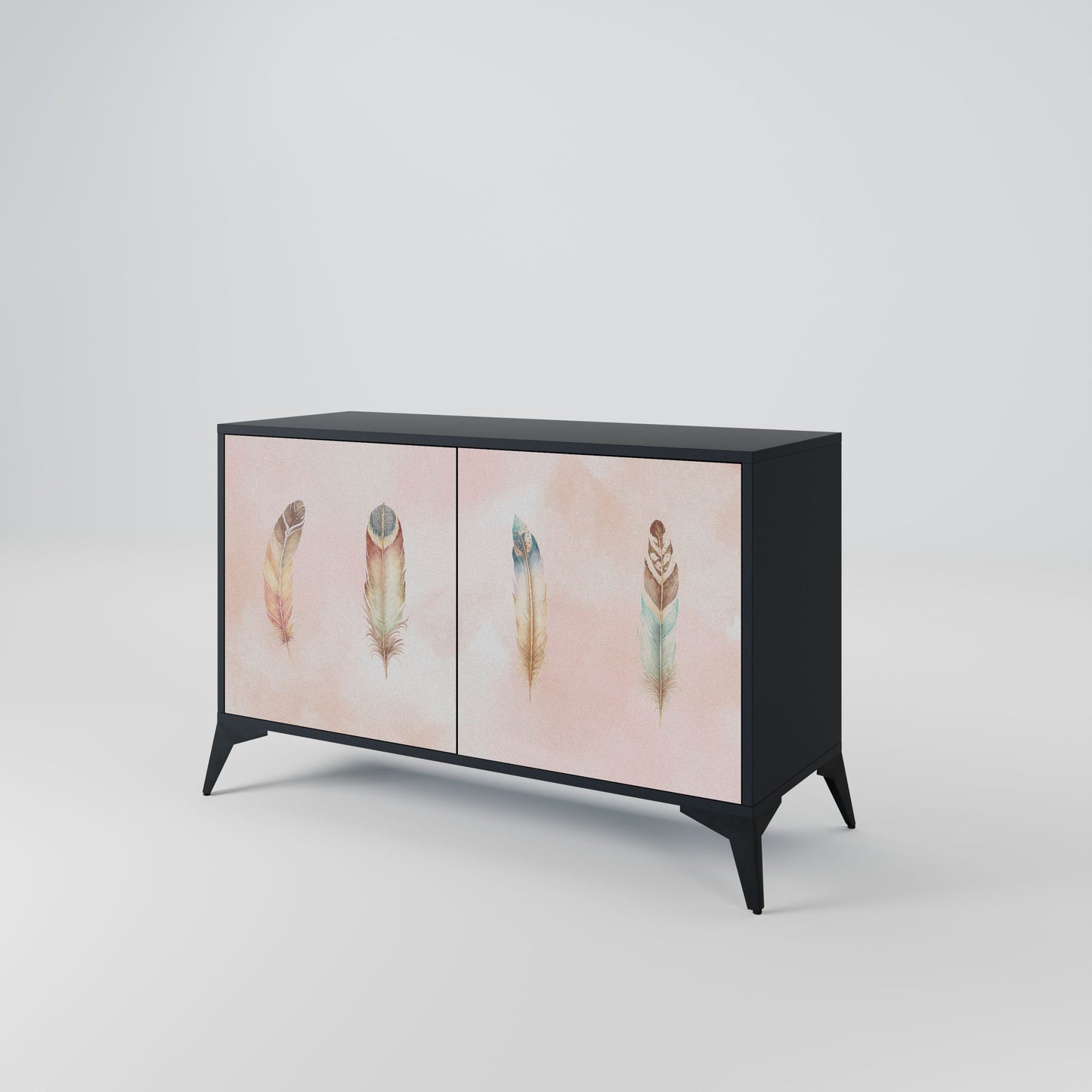 Credenza a 2 ante THE DELIQUESCE in finitura nera