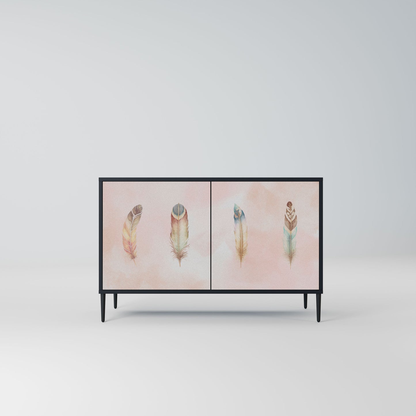 Credenza a 2 ante THE DELIQUESCE in finitura nera