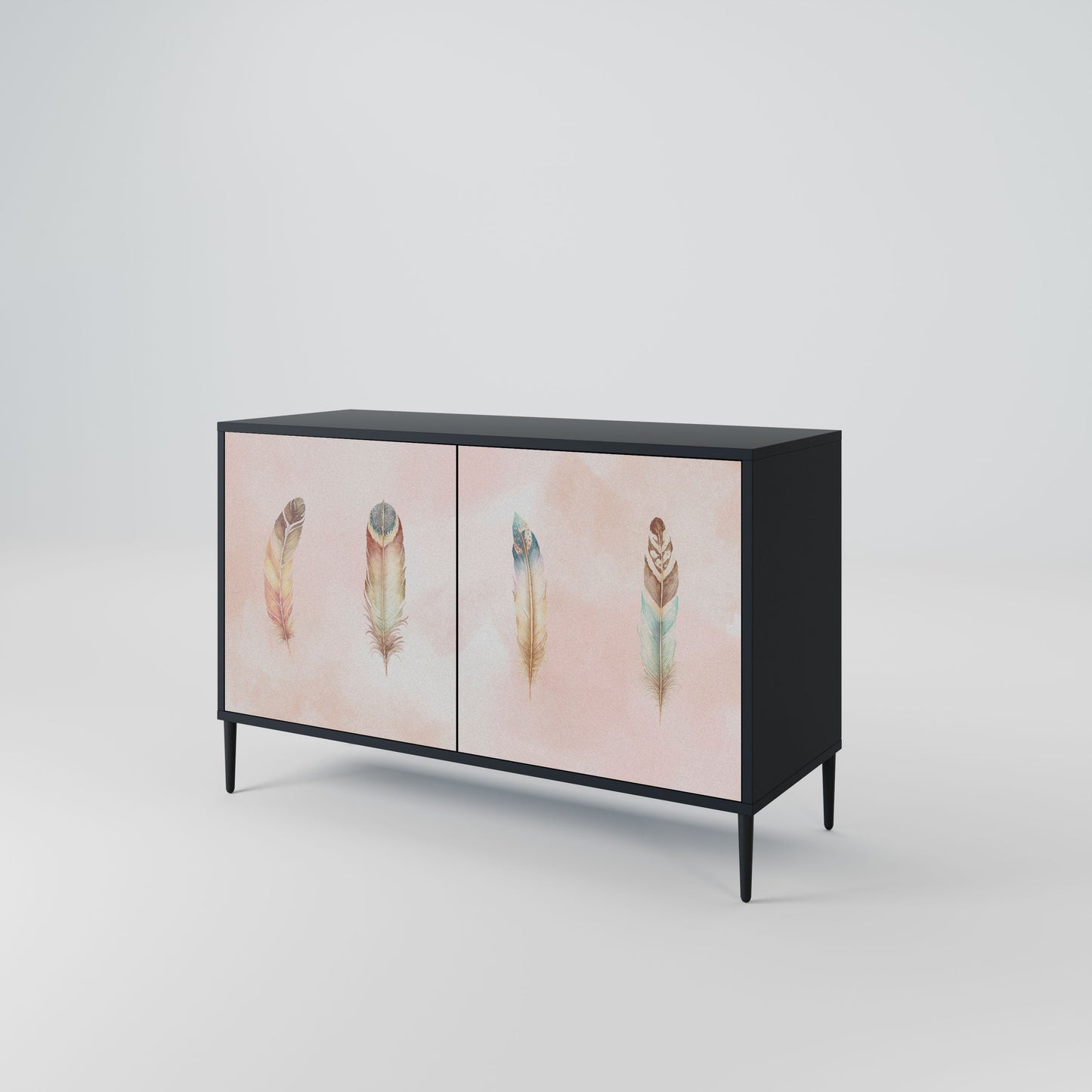 Credenza a 2 ante THE DELIQUESCE in finitura nera