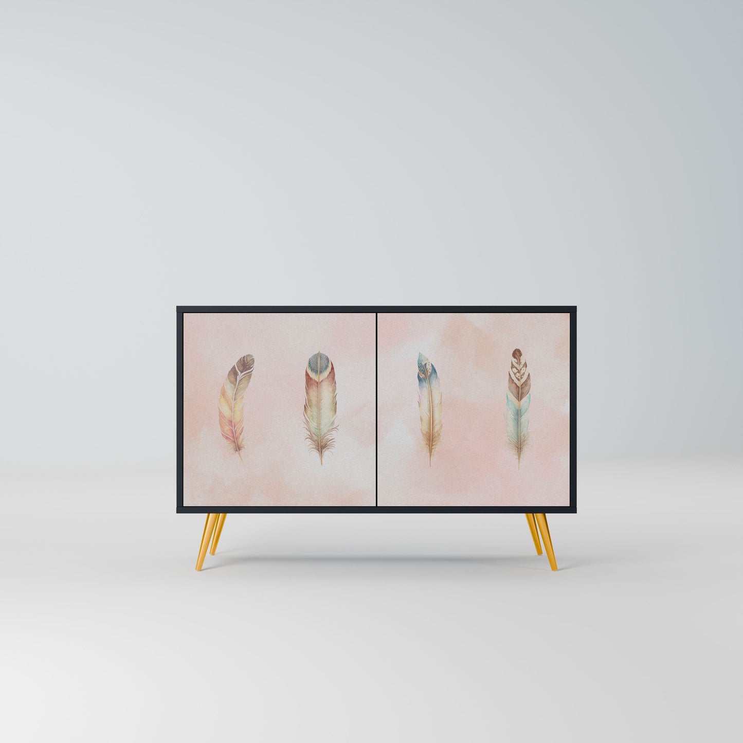 Credenza a 2 ante THE DELIQUESCE in finitura nera