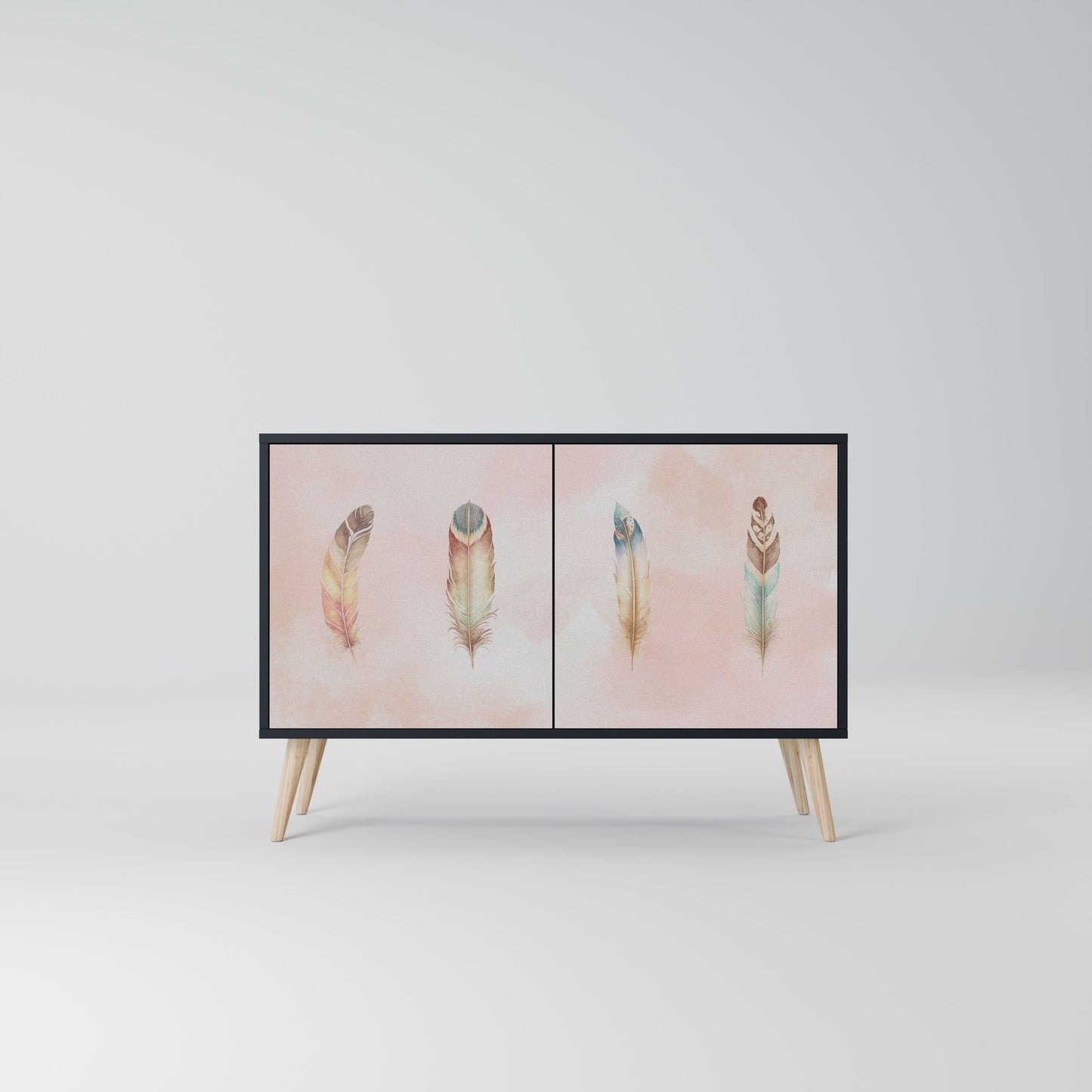 Credenza a 2 ante THE DELIQUESCE in finitura nera