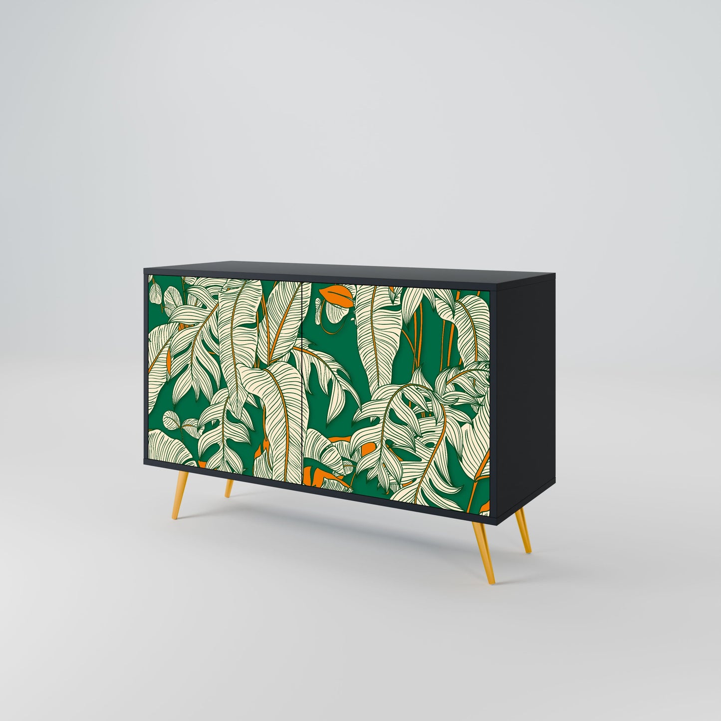 Credenza a 2 ante VERDANT PLEASURES in finitura nera