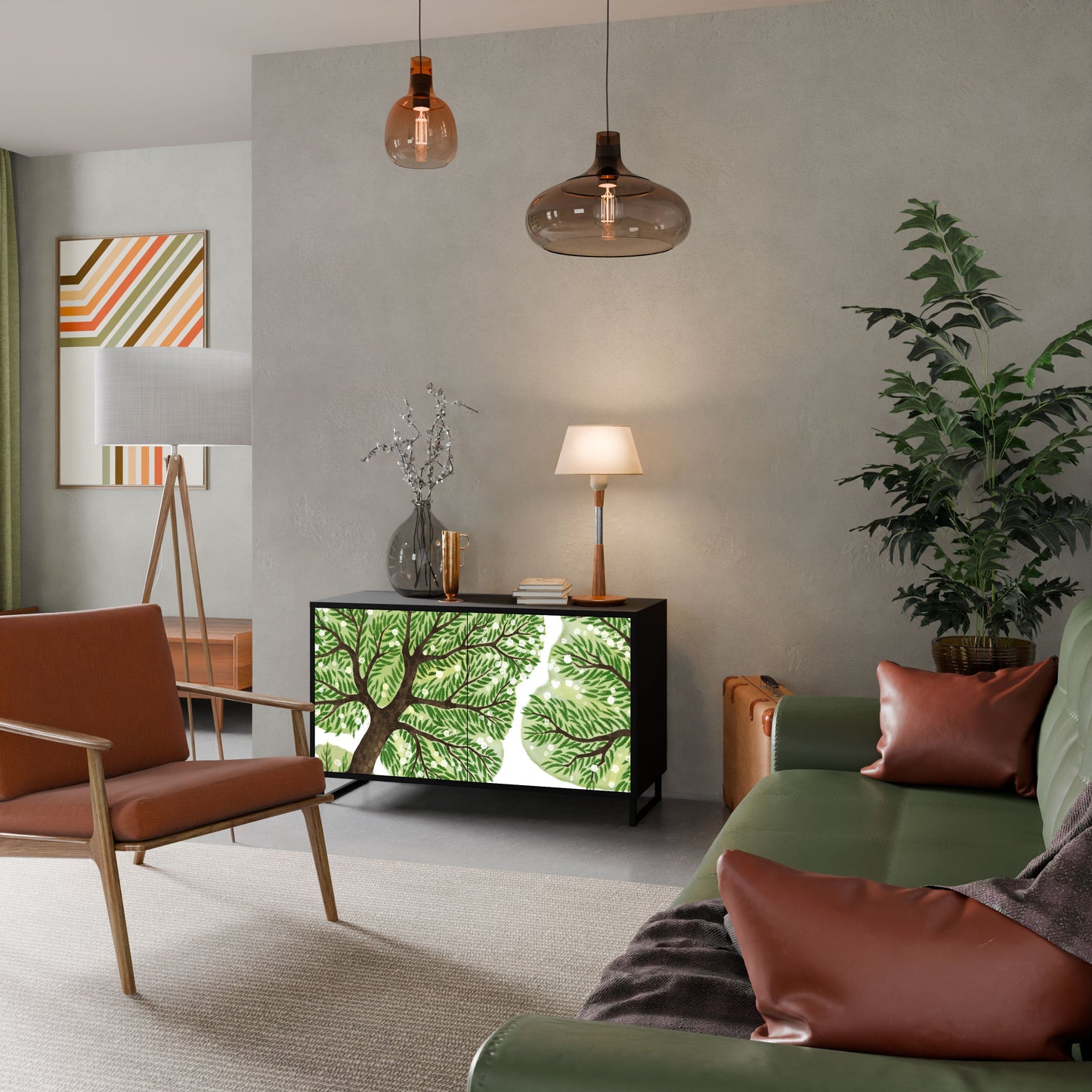 Credenza a 2 ante WILDERNESS DASH in finitura nera