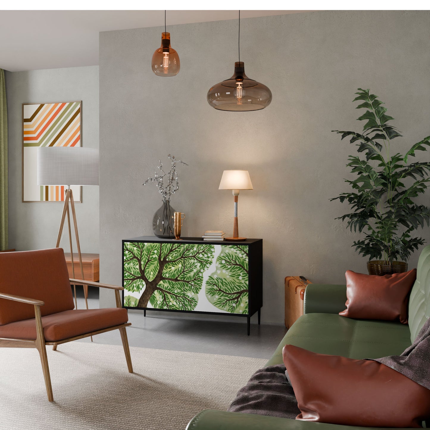Credenza a 2 ante WILDERNESS DASH in finitura nera