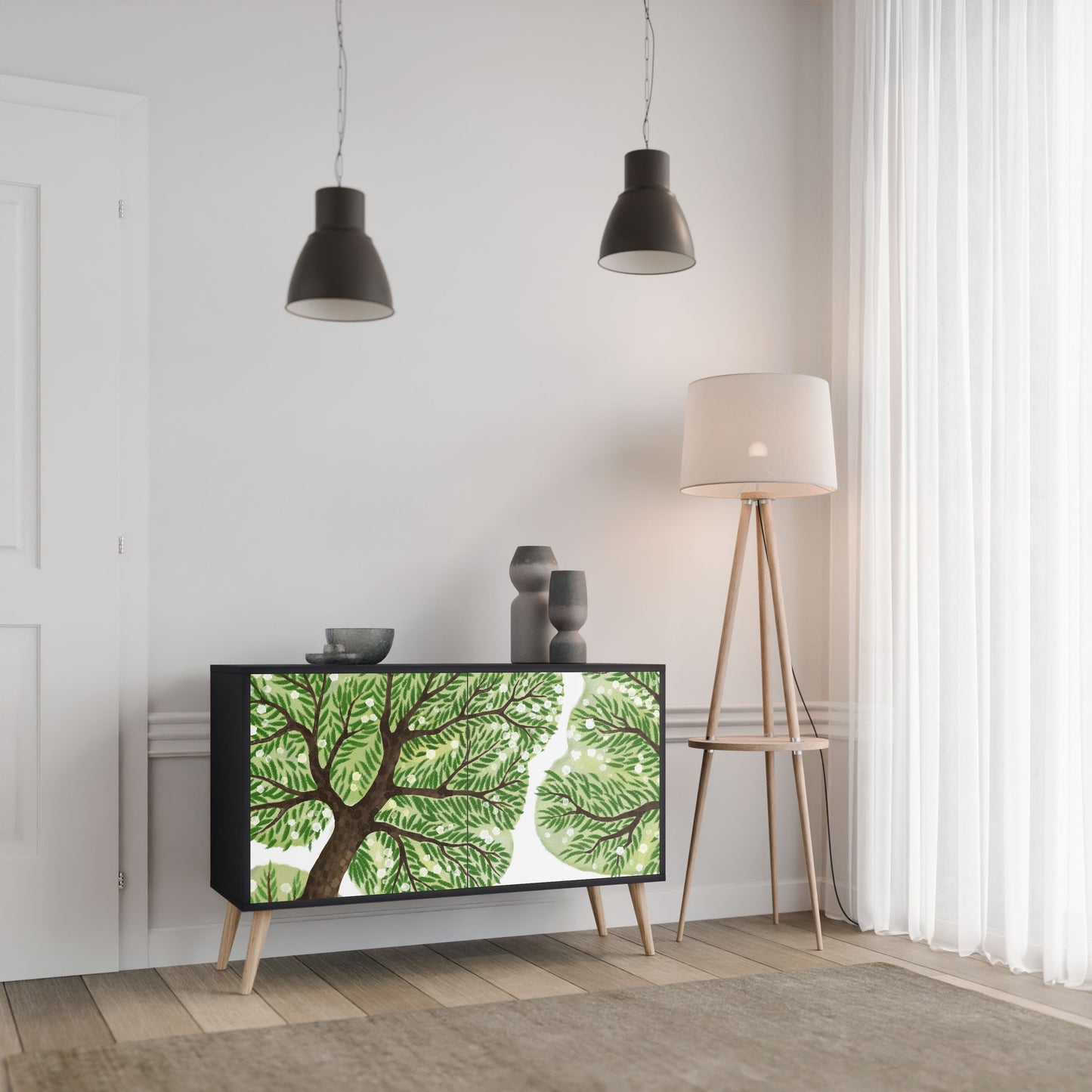 Credenza a 2 ante WILDERNESS DASH in finitura nera