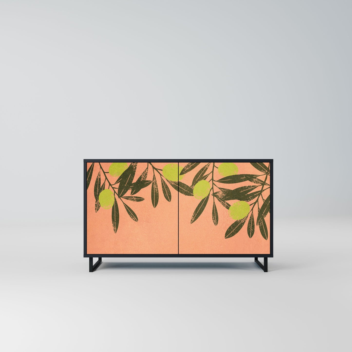 Credenza a 2 ante JUICY OLIVES in finitura nera