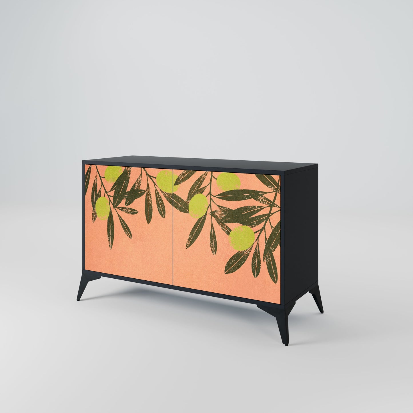 Credenza a 2 ante JUICY OLIVES in finitura nera