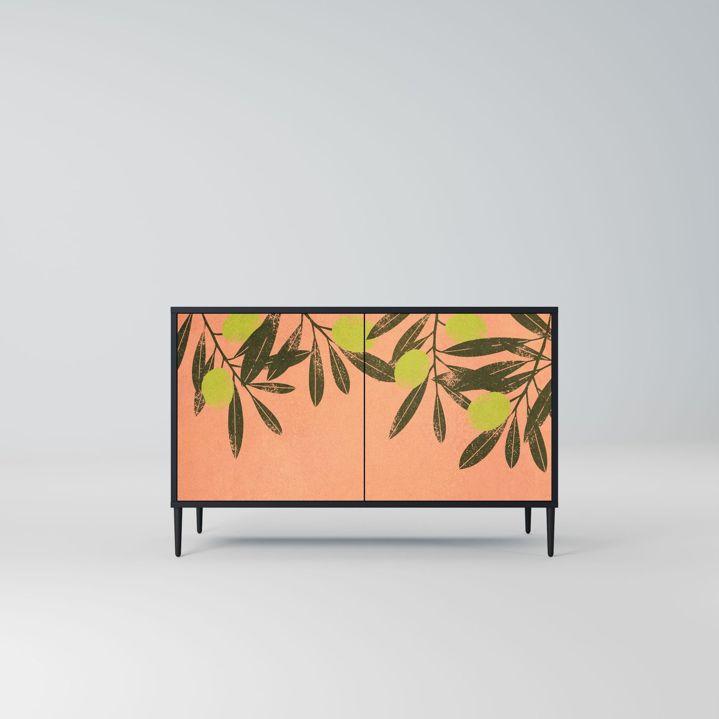 Credenza a 2 ante JUICY OLIVES in finitura nera
