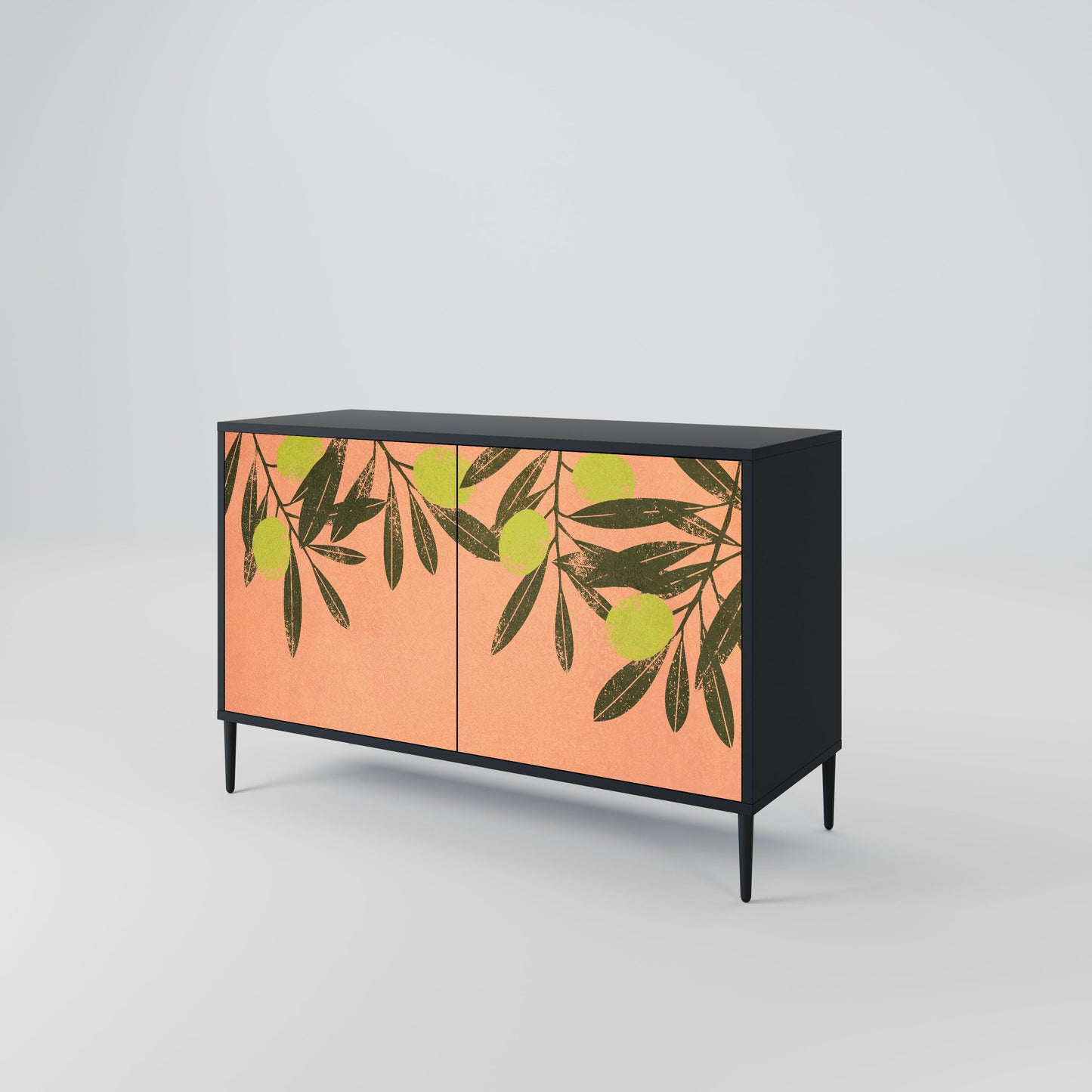 Credenza a 2 ante JUICY OLIVES in finitura nera