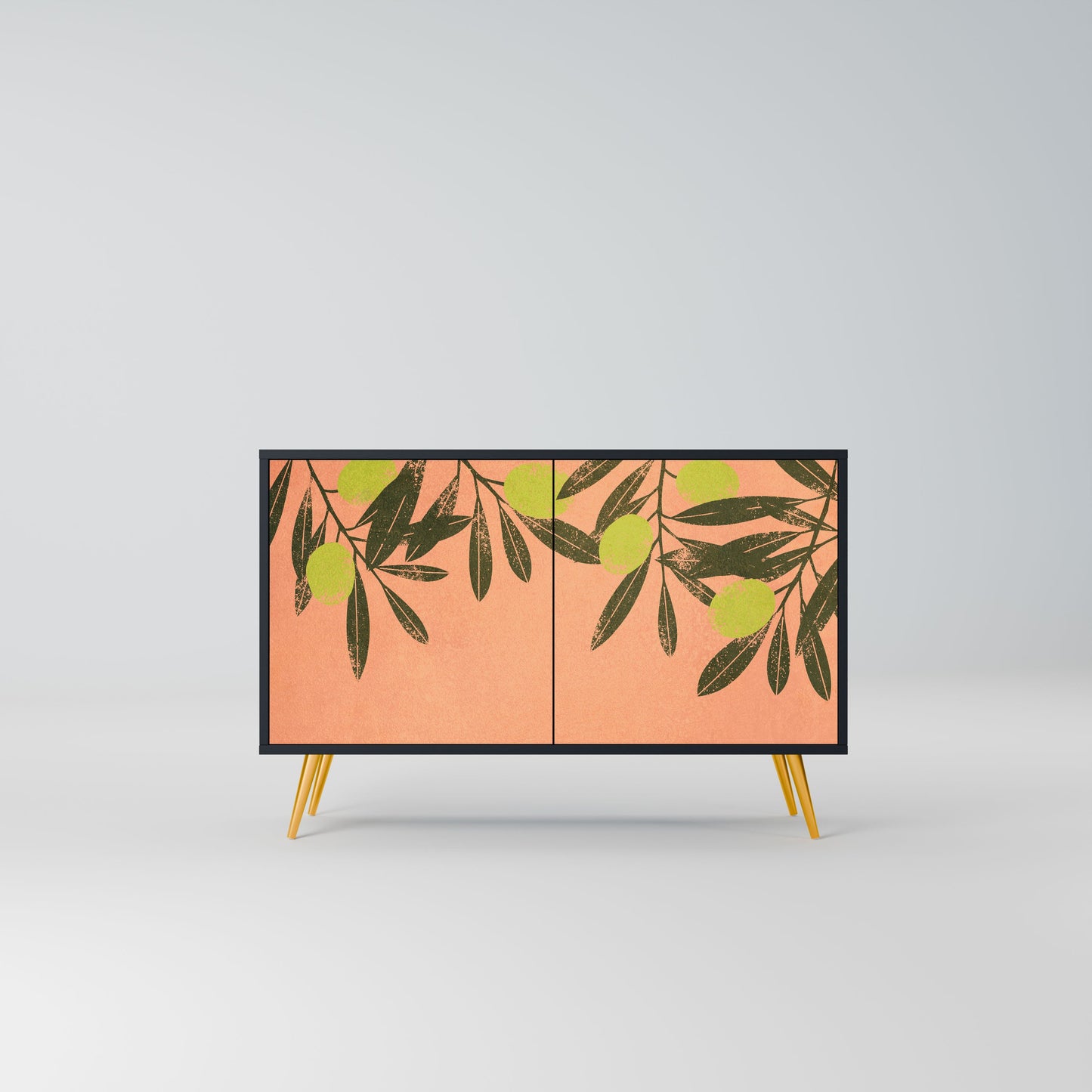 Credenza a 2 ante JUICY OLIVES in finitura nera