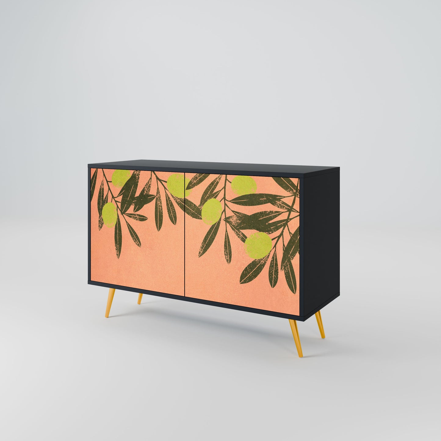Credenza a 2 ante JUICY OLIVES in finitura nera