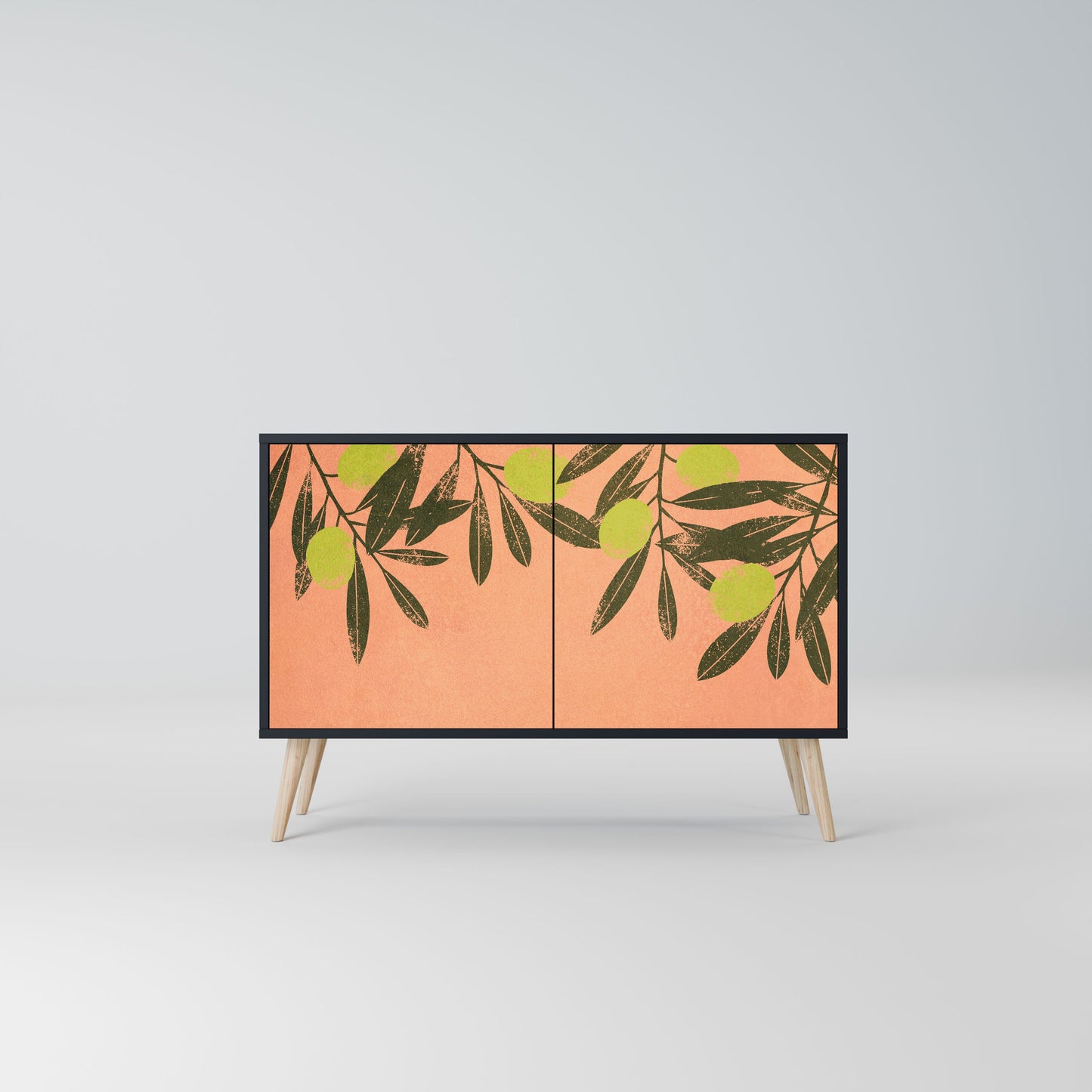 Credenza a 2 ante JUICY OLIVES in finitura nera