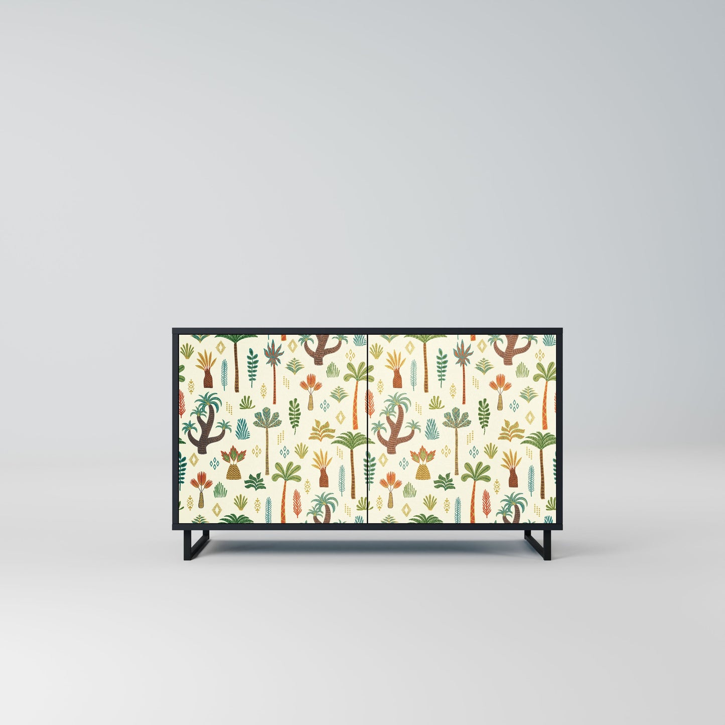Credenza PALM SPRING a 2 ante in finitura nera