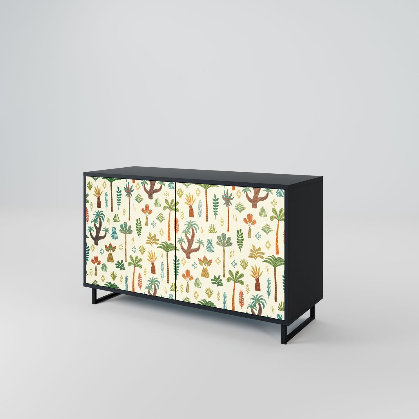 Credenza PALM SPRING a 2 ante in finitura nera