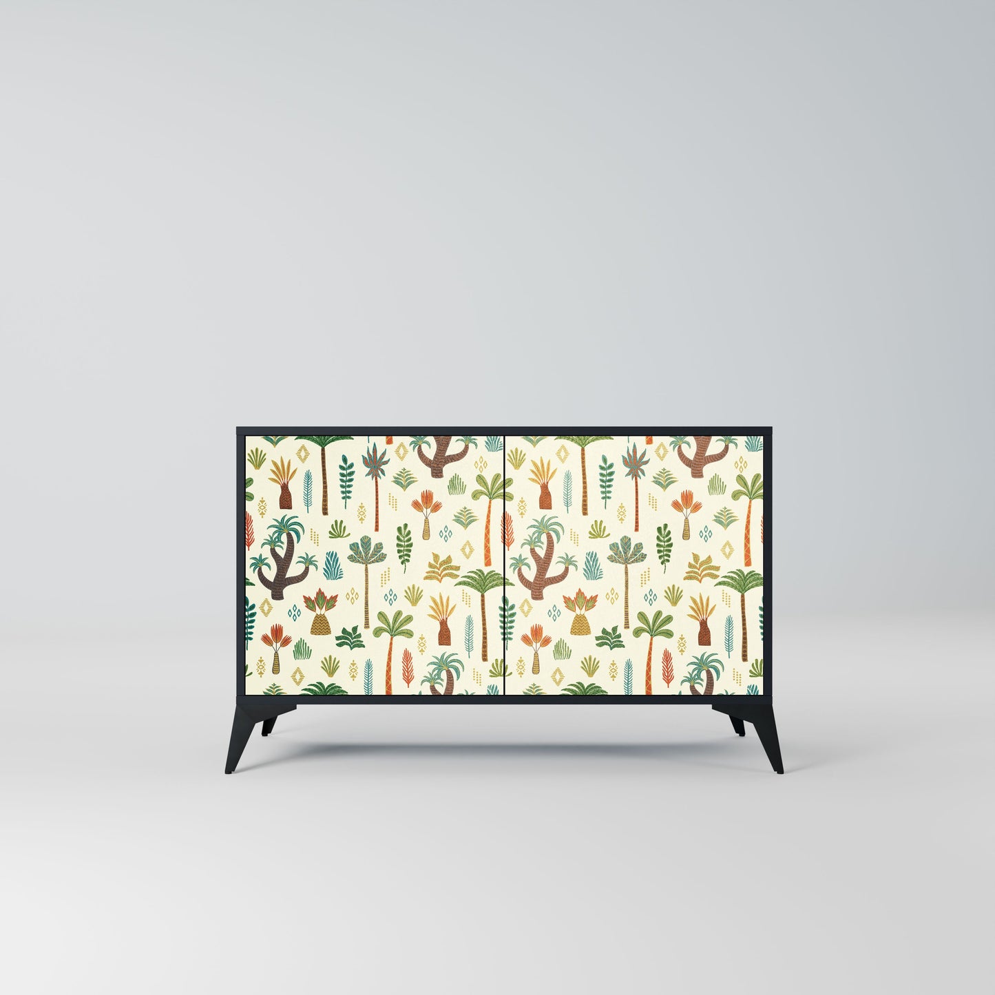 Credenza PALM SPRING a 2 ante in finitura nera