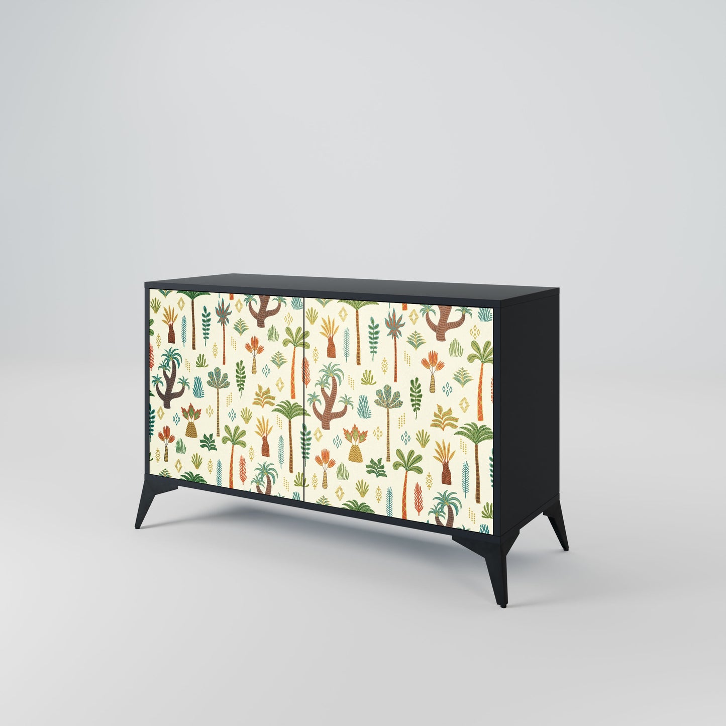 Credenza PALM SPRING a 2 ante in finitura nera