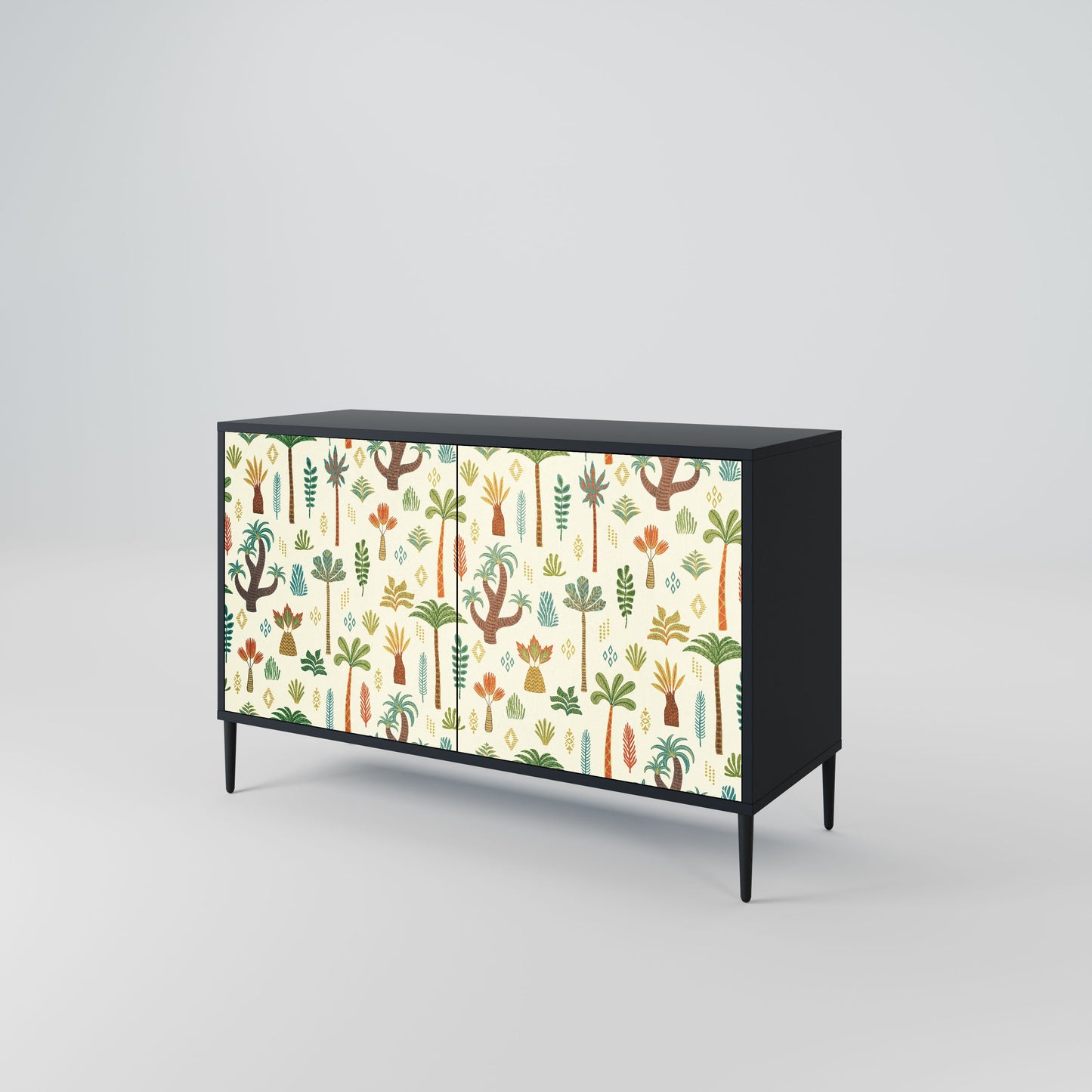 Credenza PALM SPRING a 2 ante in finitura nera