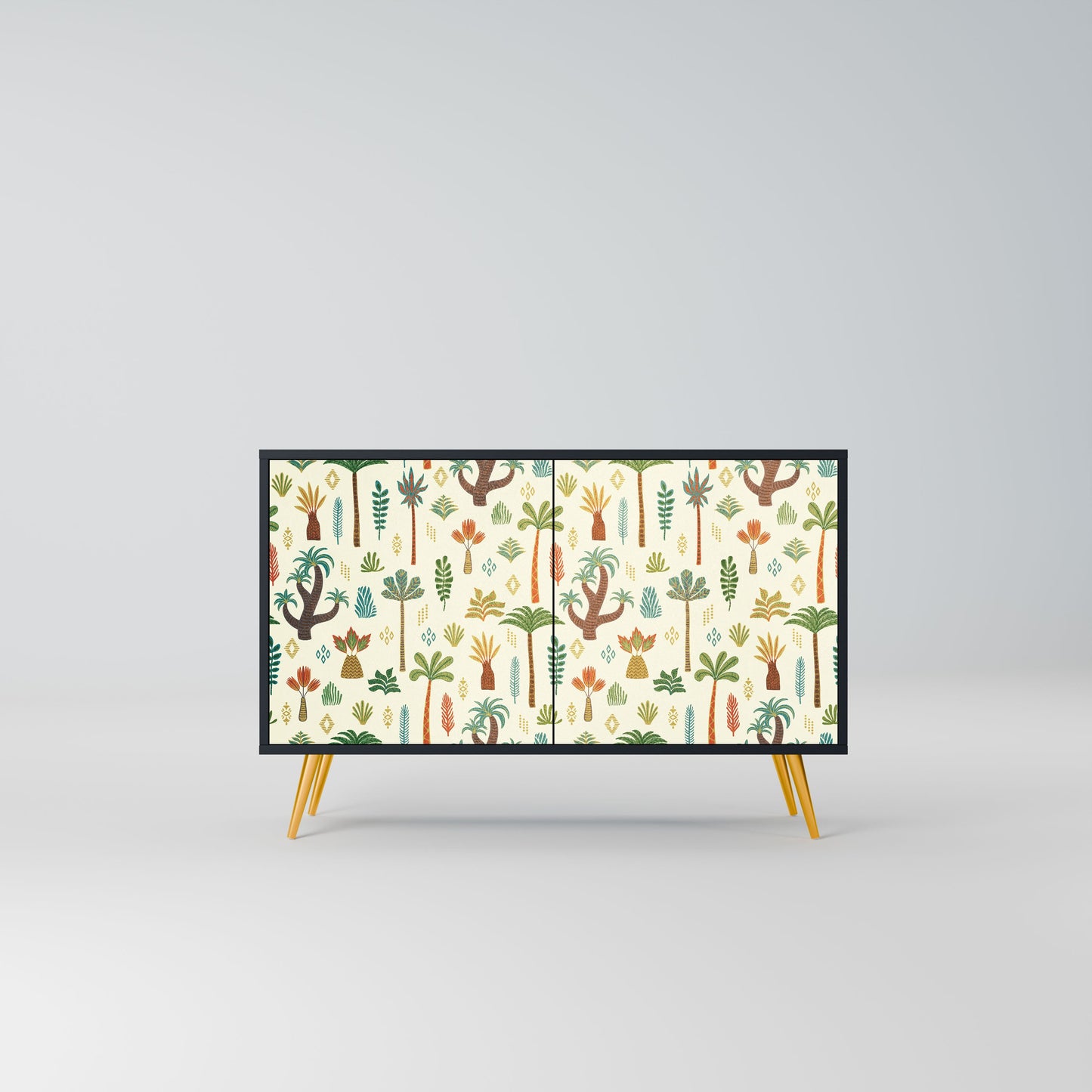 Credenza PALM SPRING a 2 ante in finitura nera