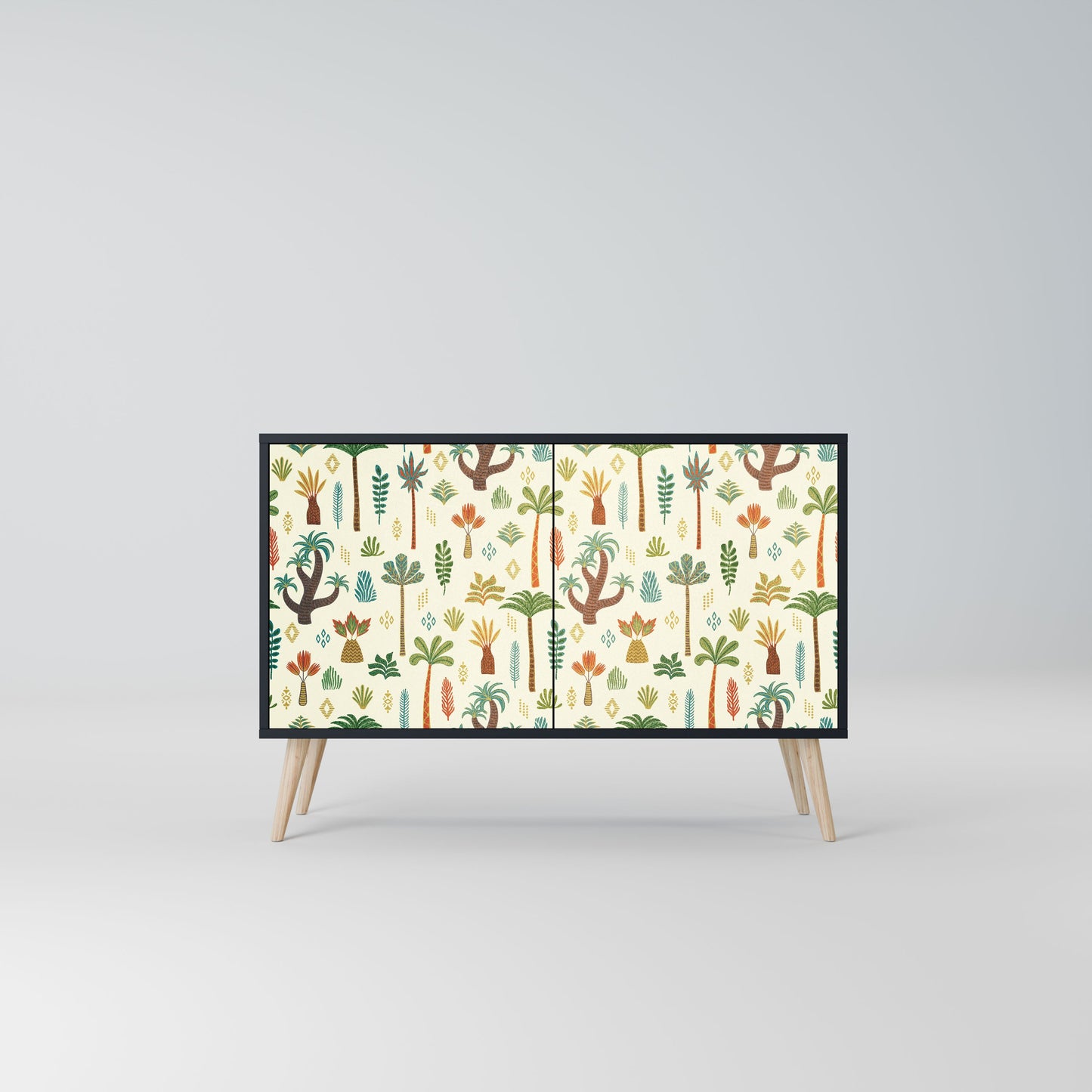 Credenza PALM SPRING a 2 ante in finitura nera